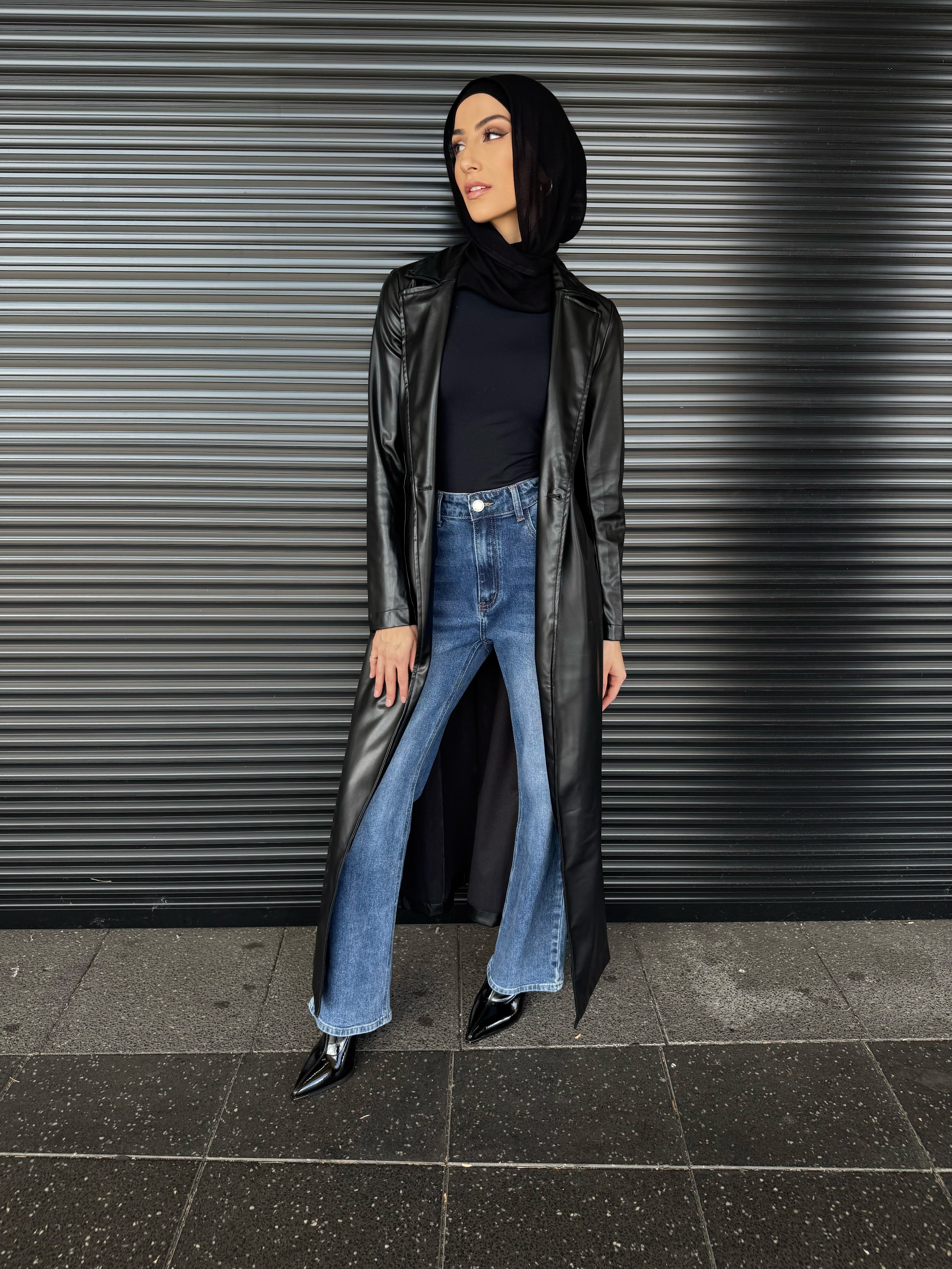 Leather long Coat