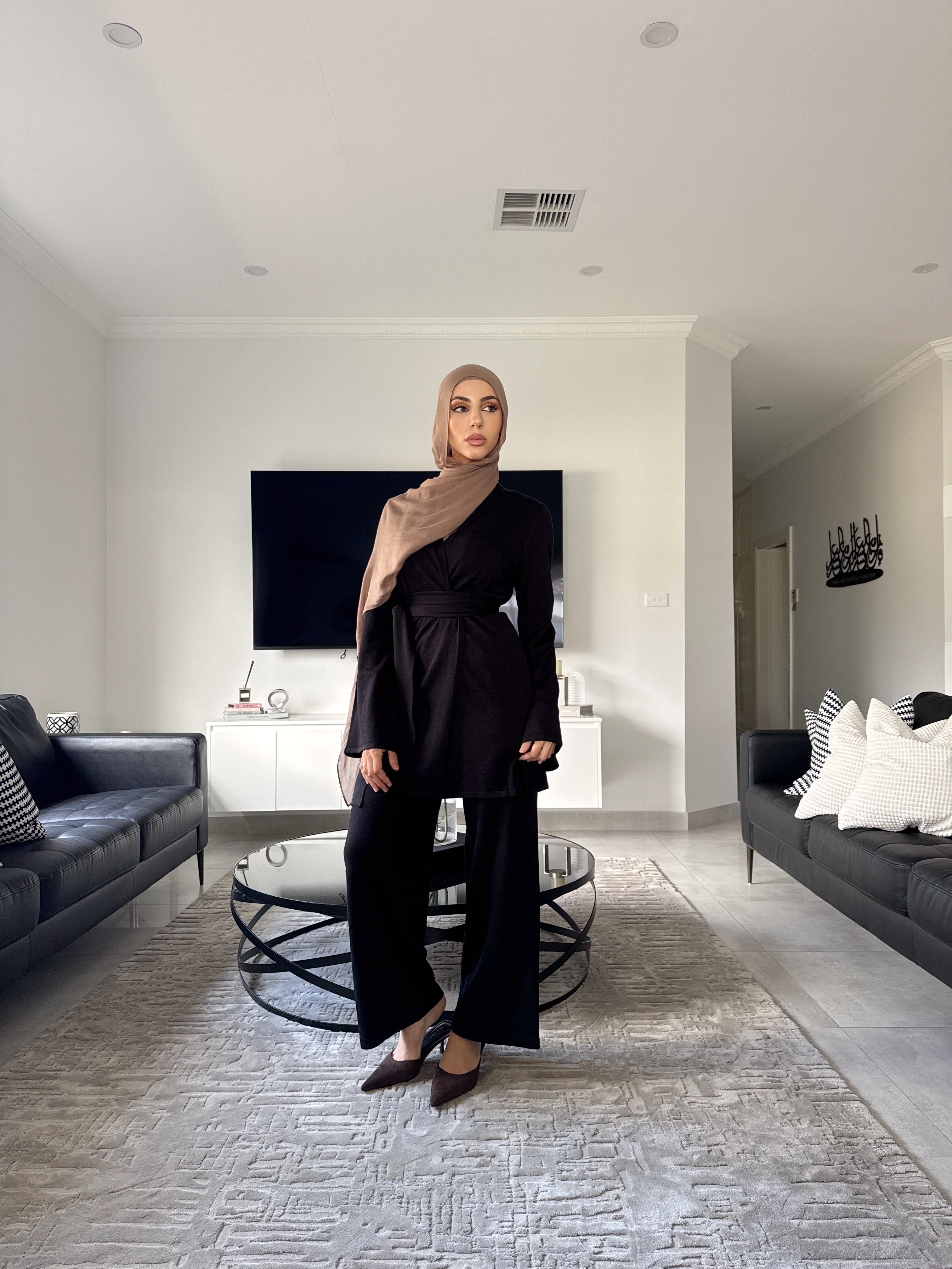 Mia knit wrap set