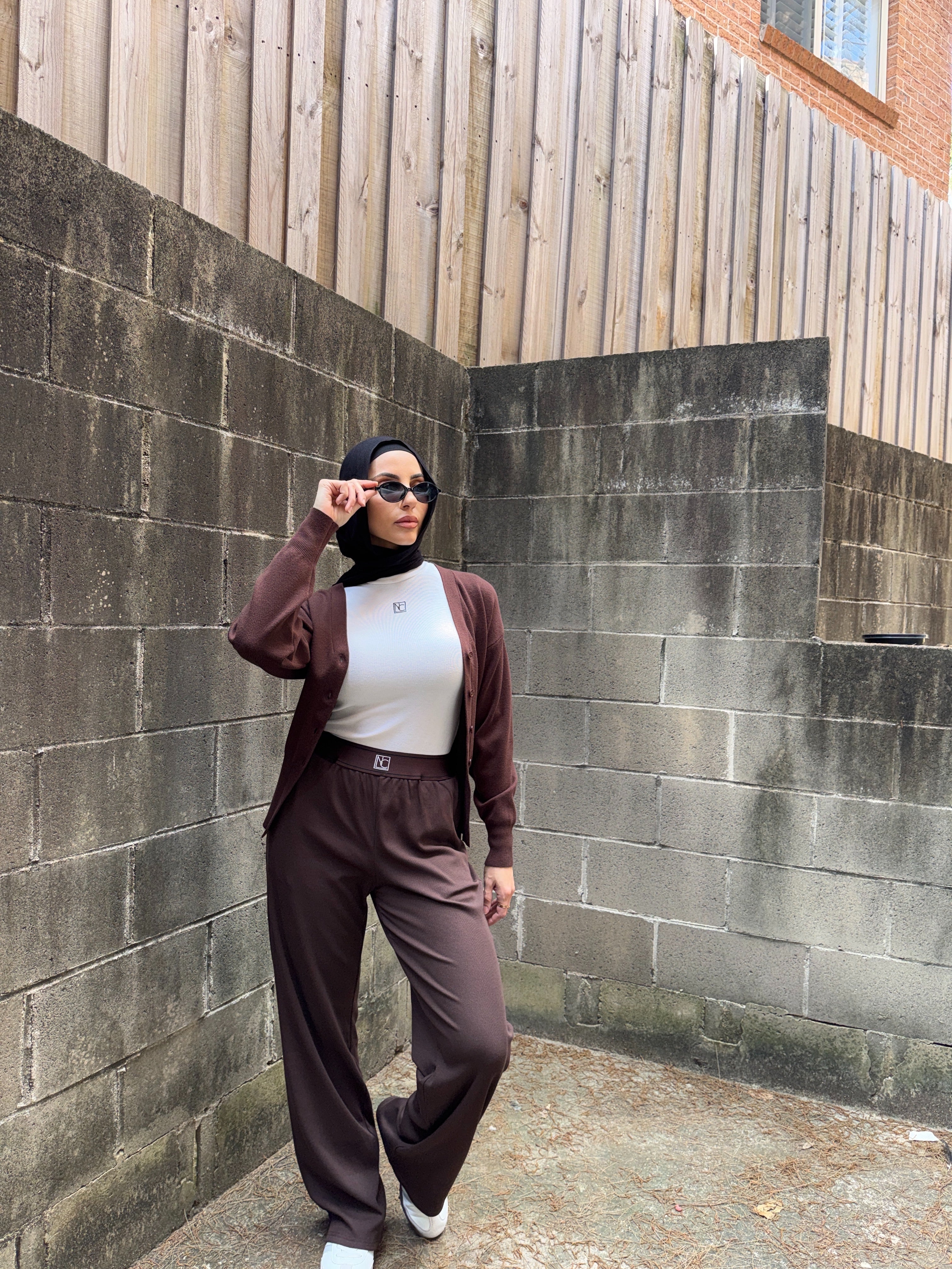 NIICE logo ribbed jersey pants