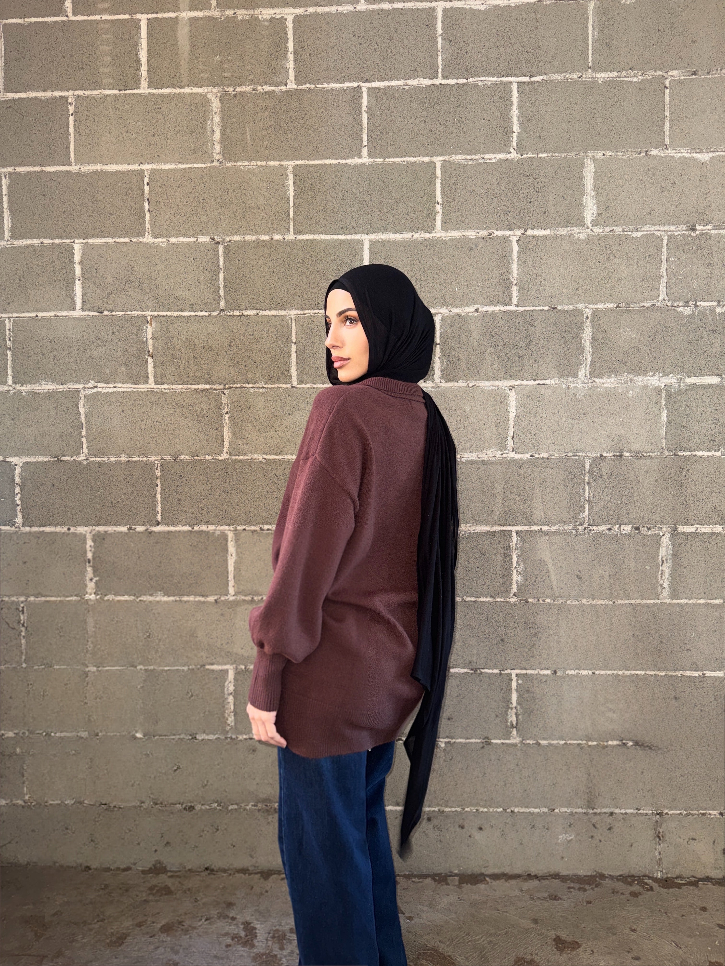 Billie collard knit top