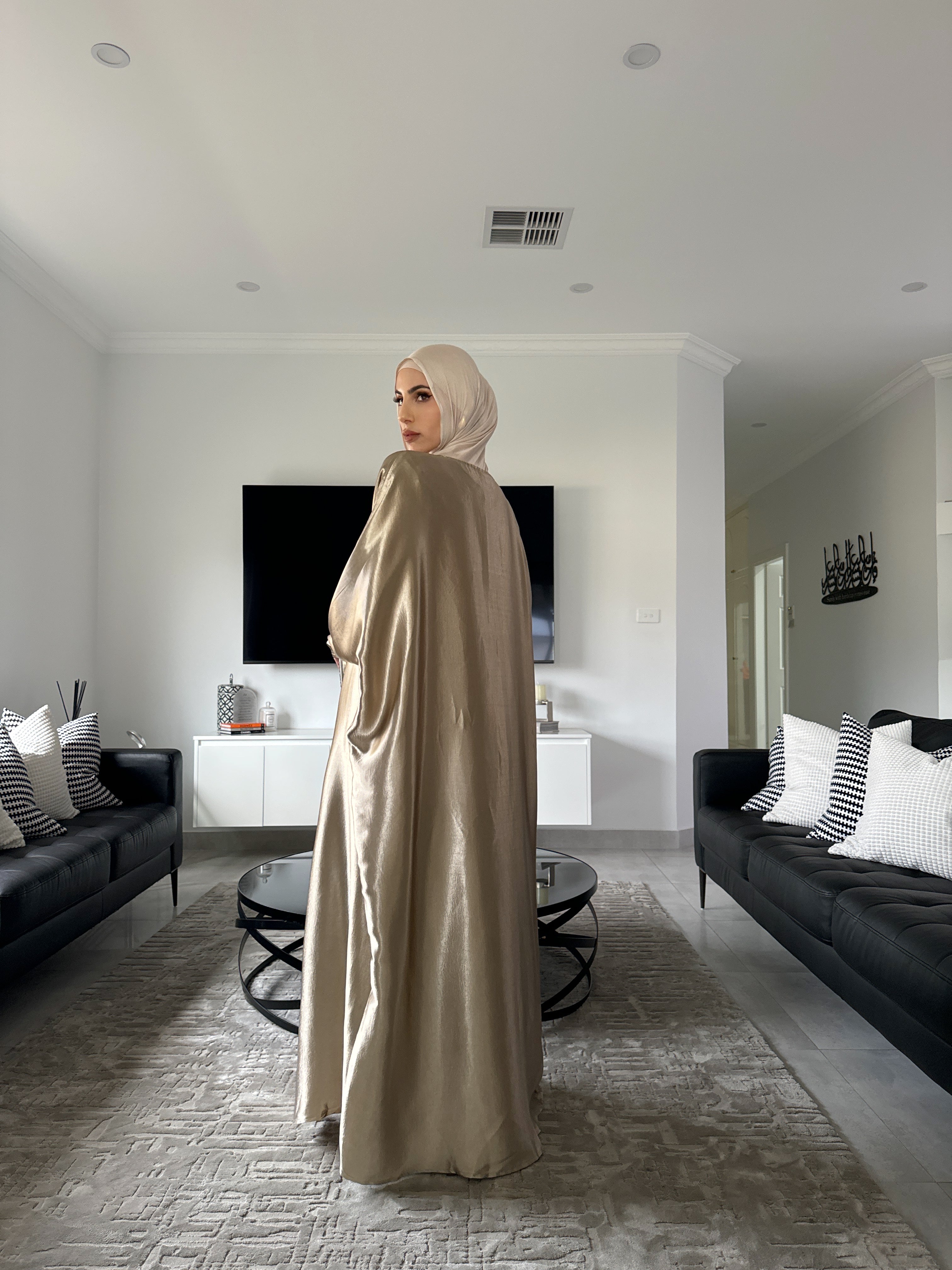 Shimmer kaftan abaya set