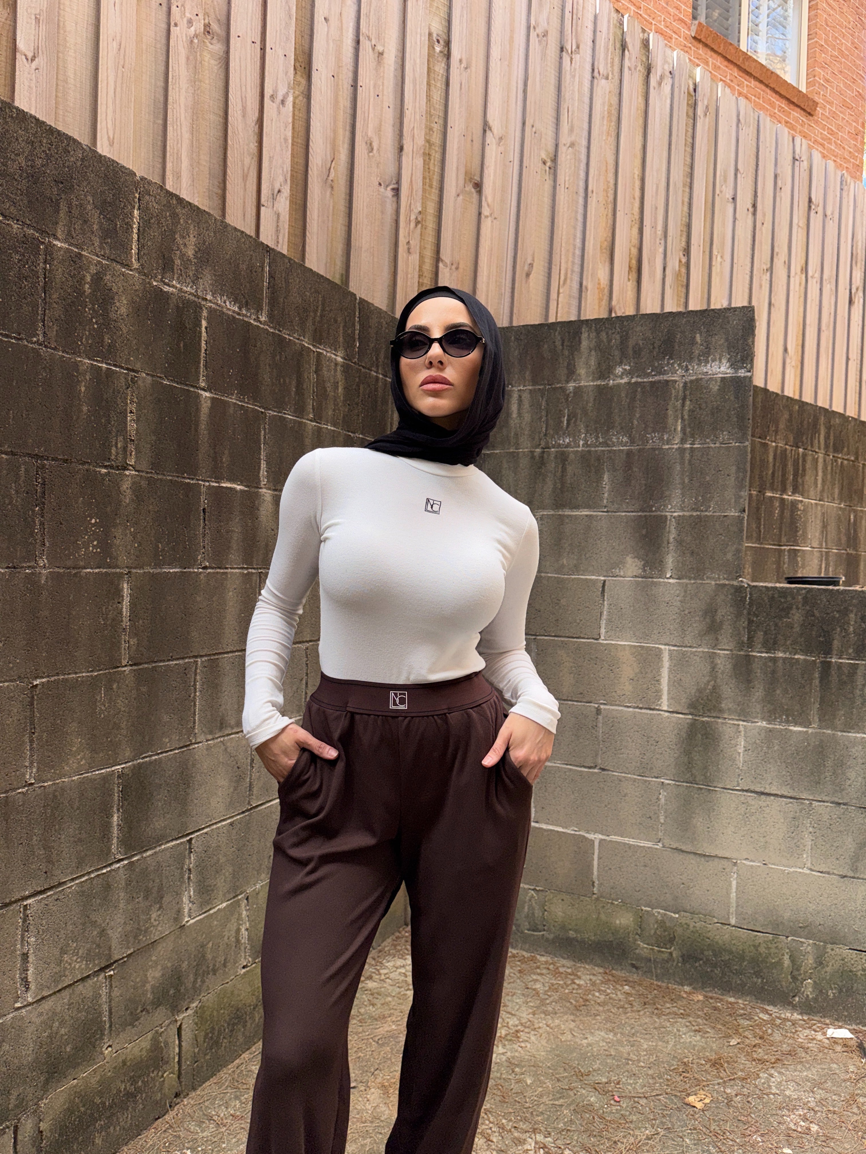 NIICE logo ribbed jersey pants