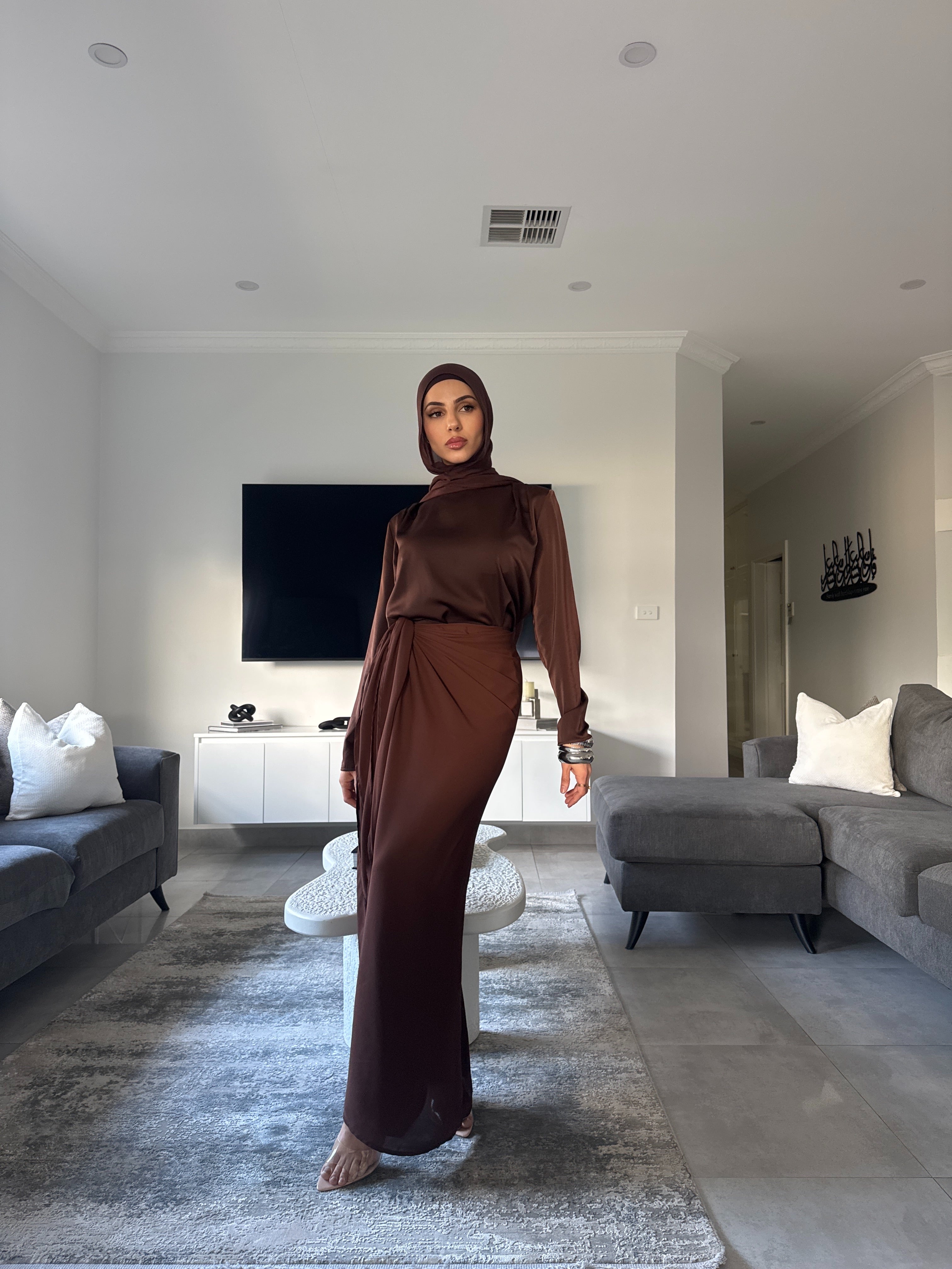 Sakina 3 piece satin set