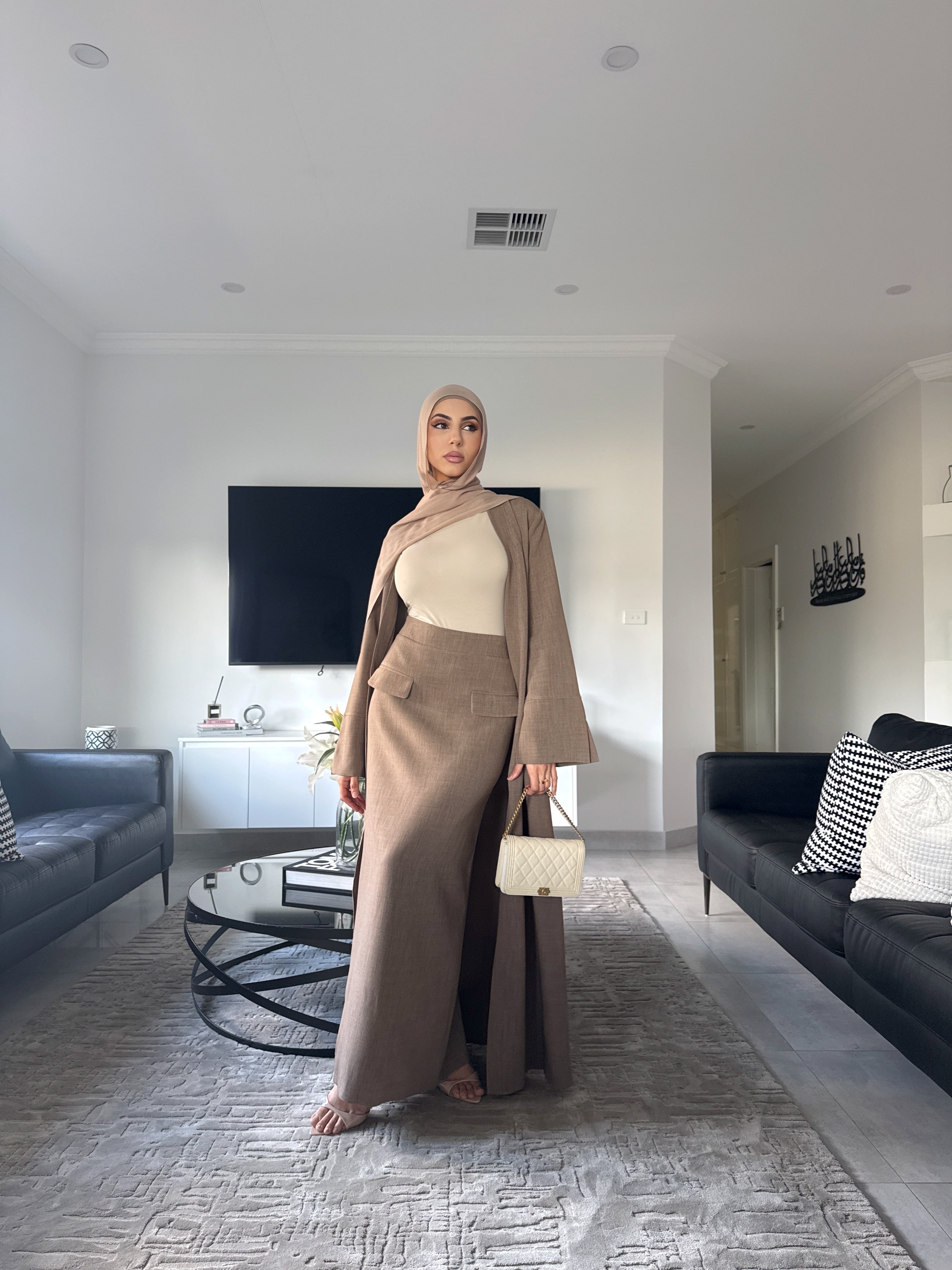 Tasmia Cape and Skirt set