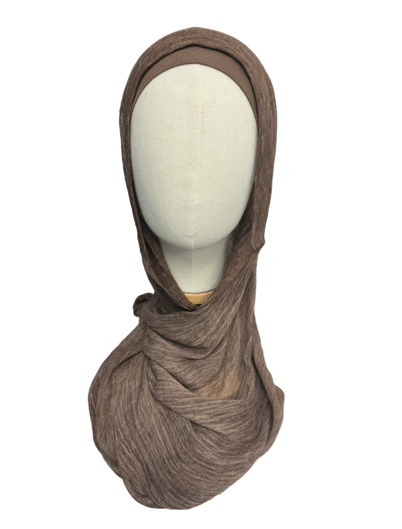 Crinkled hijab # 84 light brown