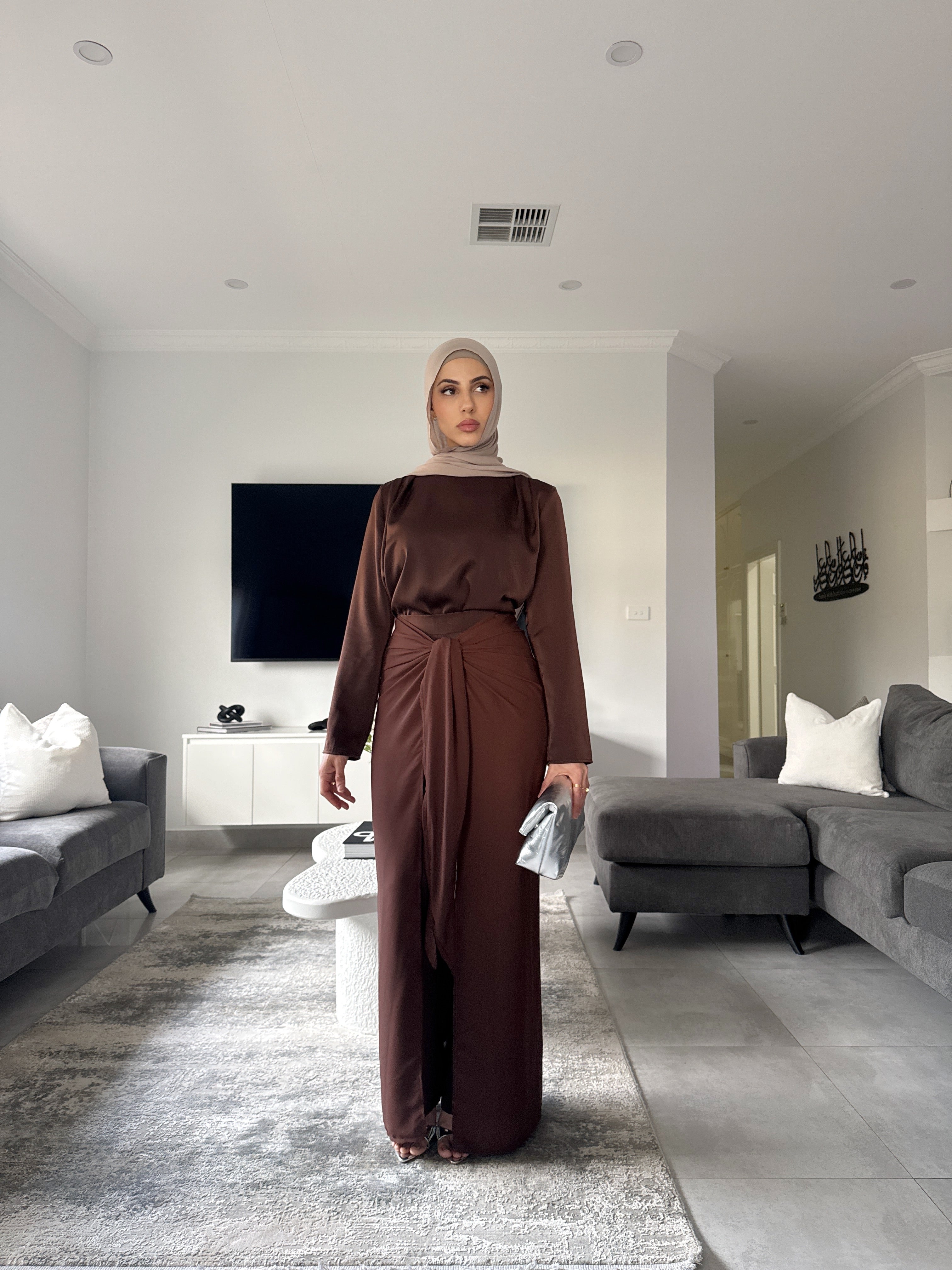Sakina 3 piece satin set