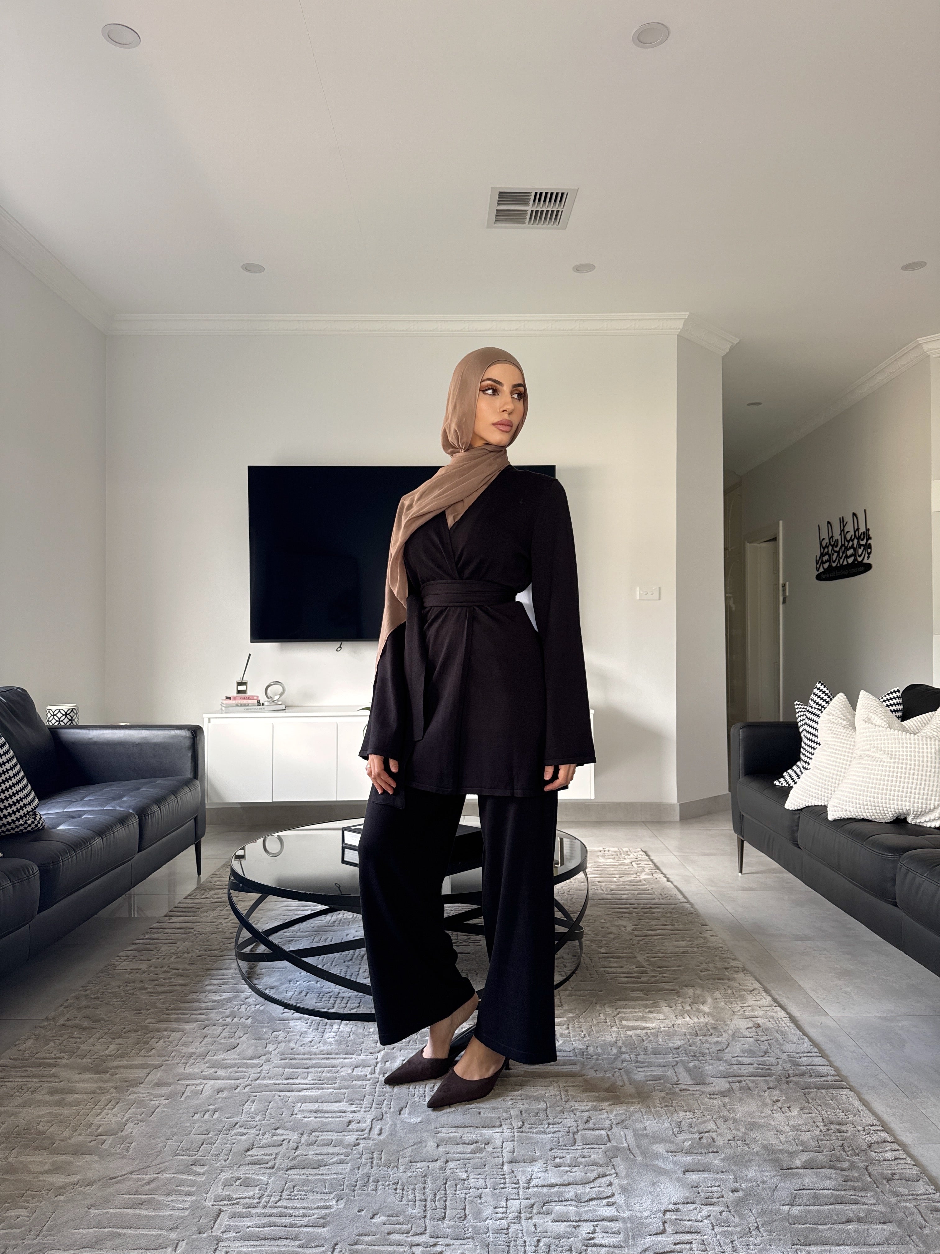 Mia knit wrap set
