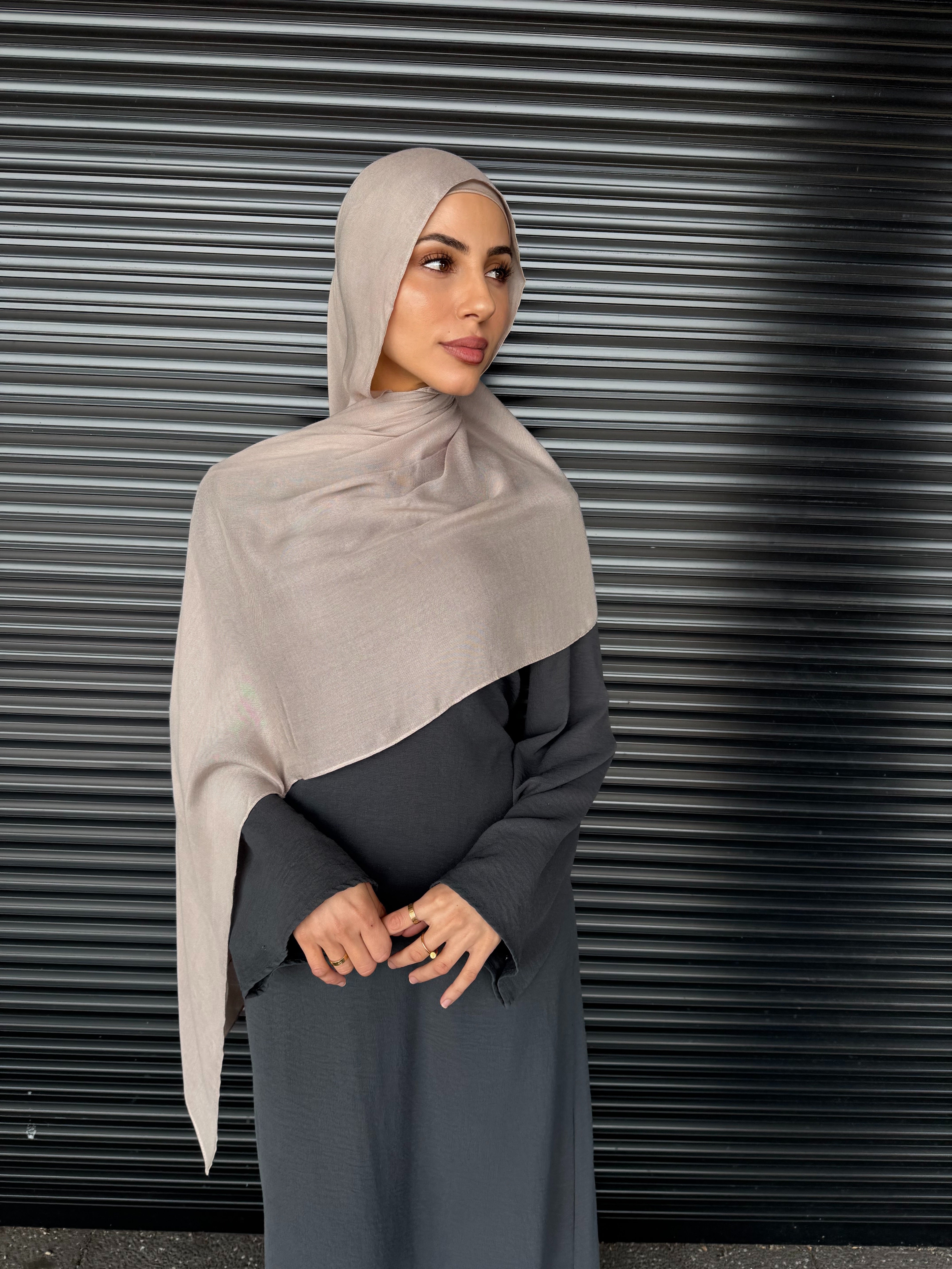 Modal Single Stitch Hijab set #87