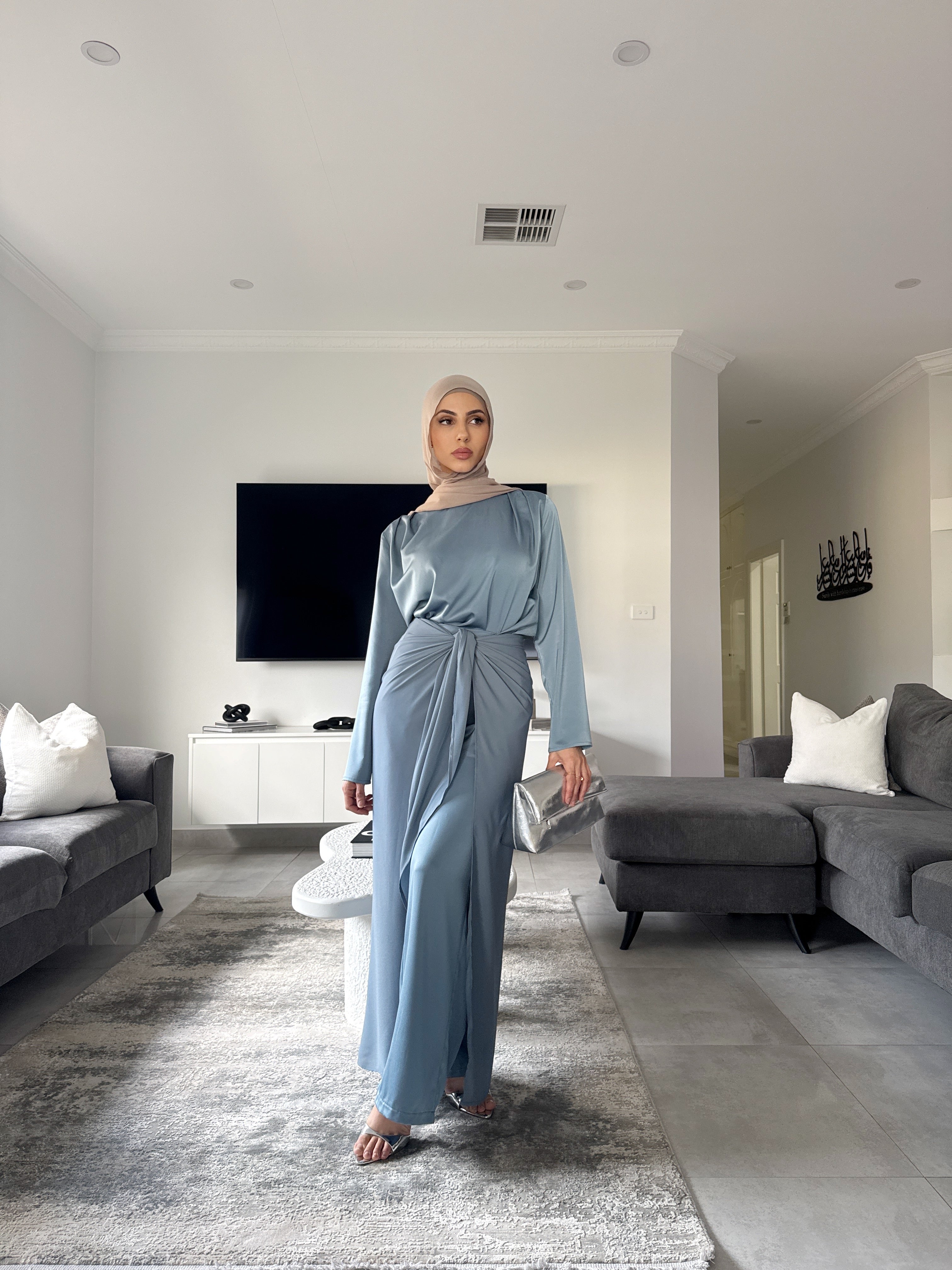 Sakina 3 piece satin set