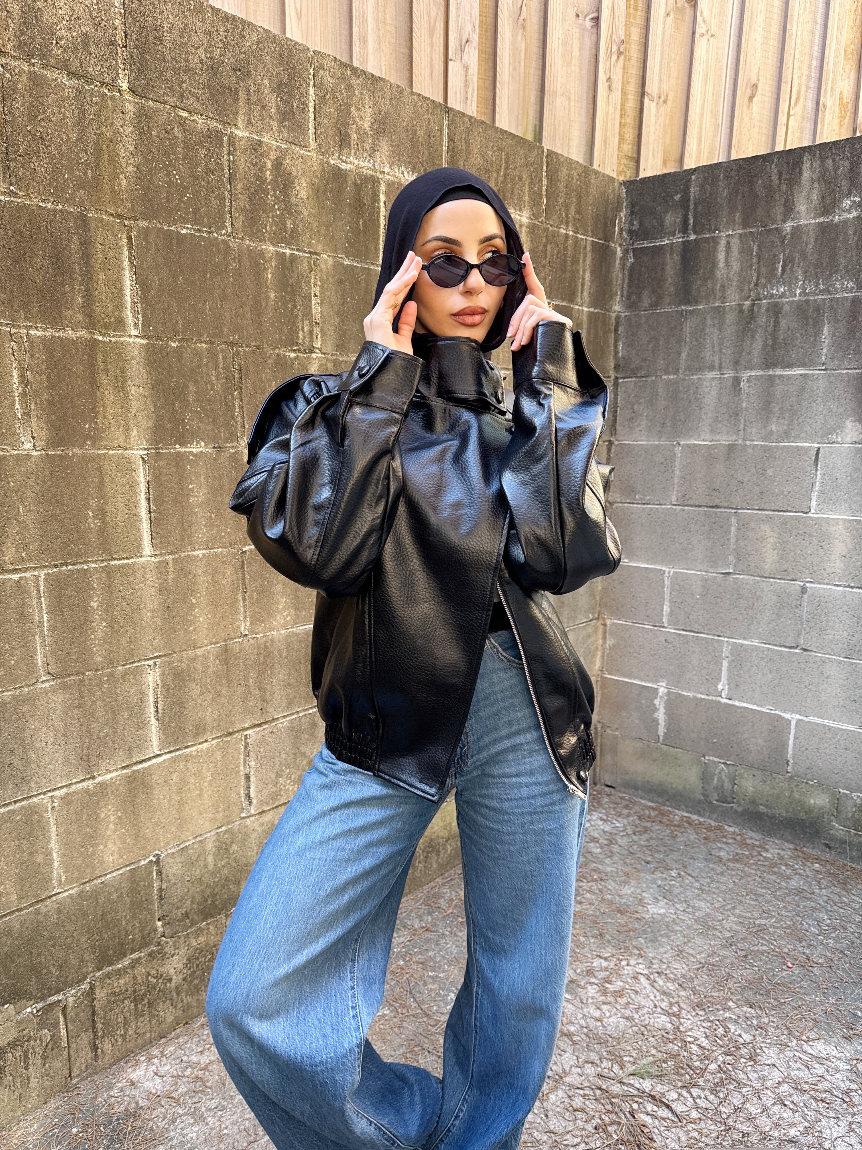 Leather Bomber Jacket