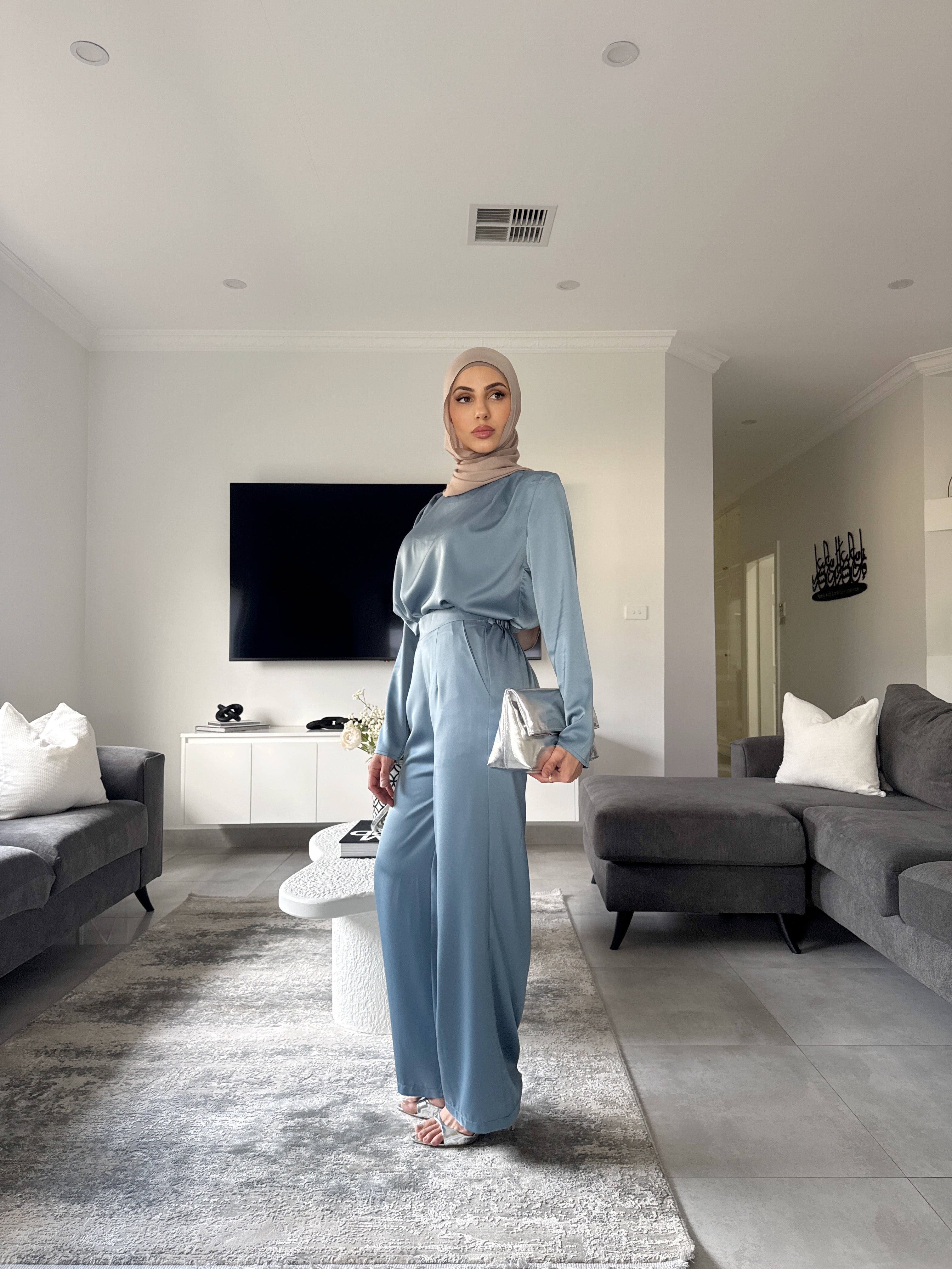 Sakina 3 piece satin set