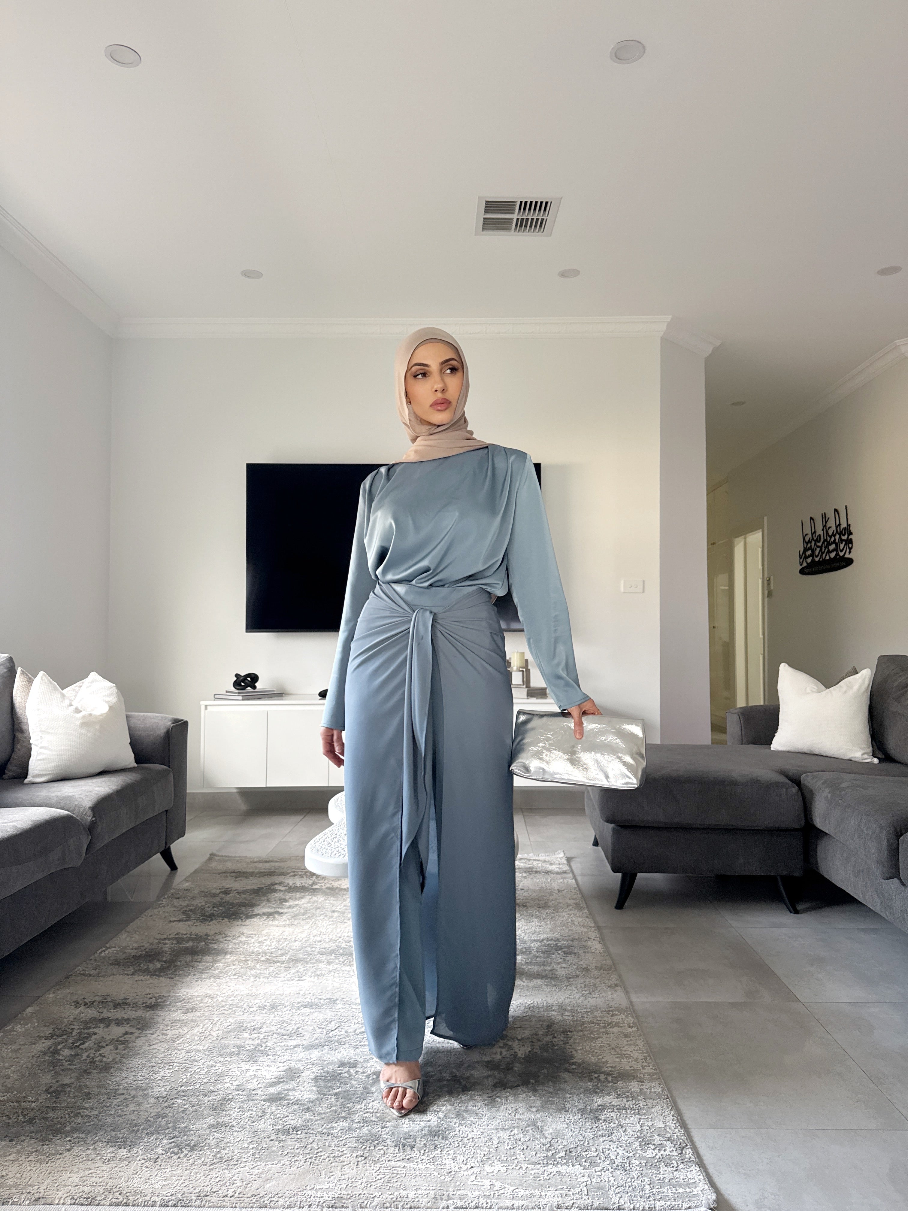 Sakina 3 piece satin set