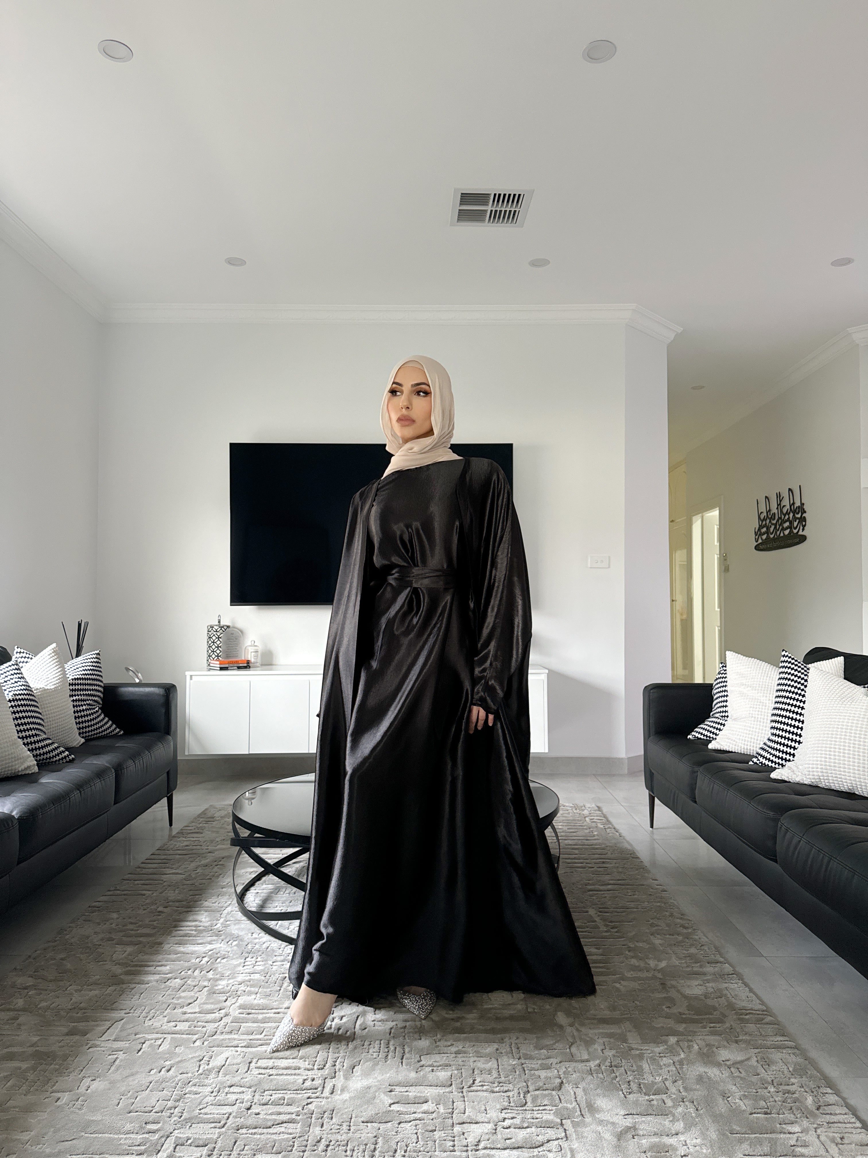 Shimmer kaftan abaya set