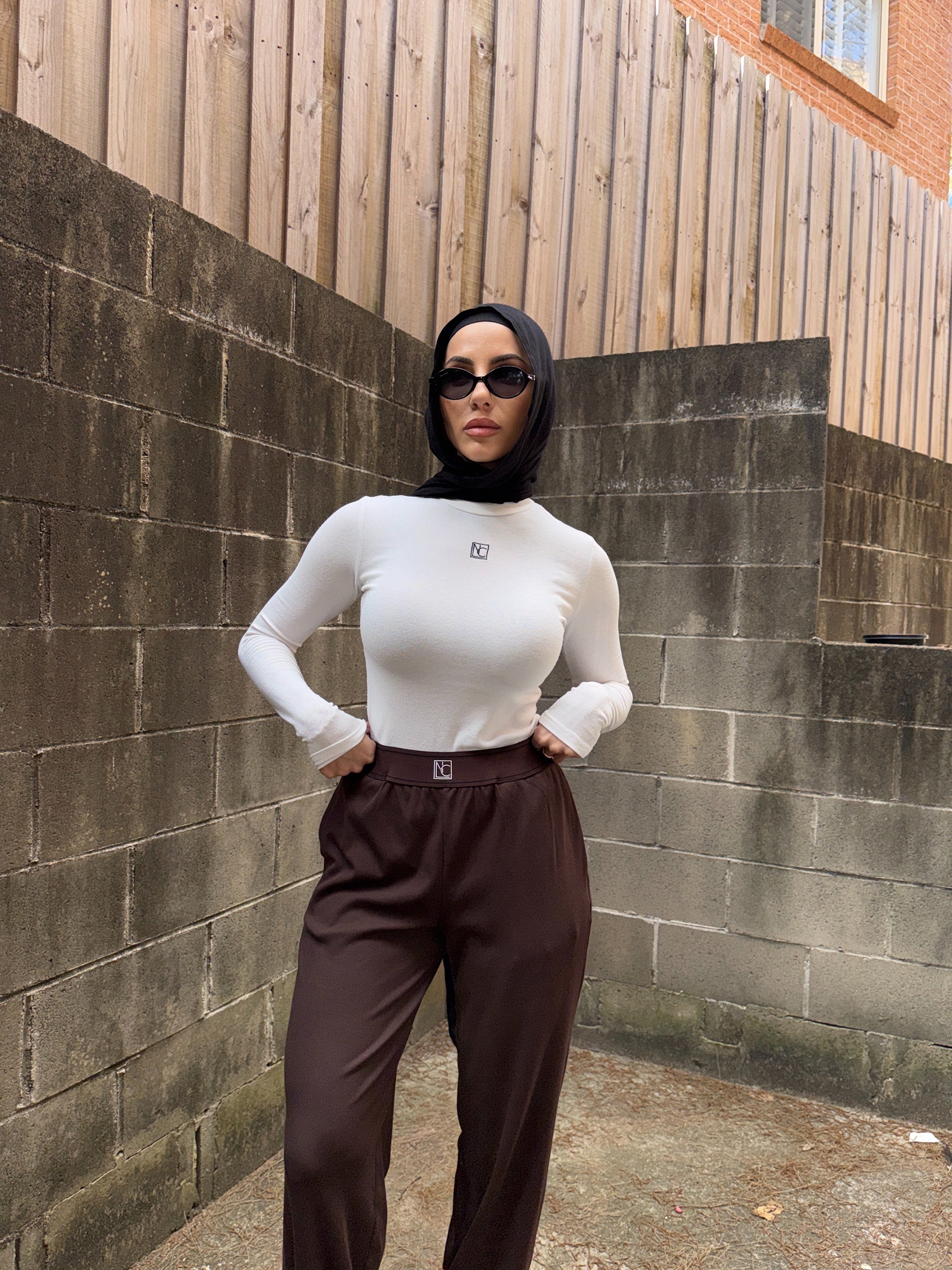 NIICE logo ribbed jersey pants