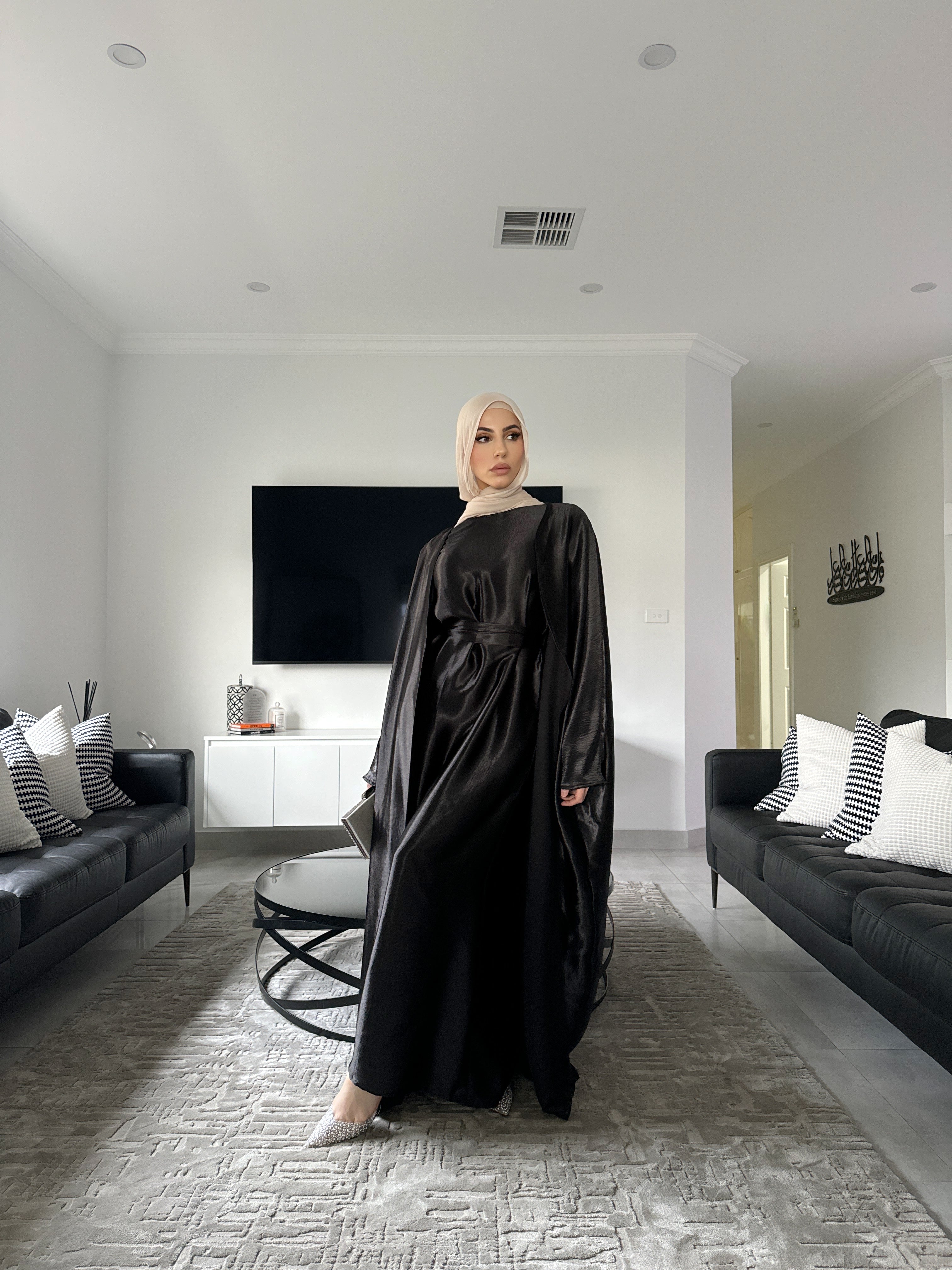 Shimmer kaftan abaya set