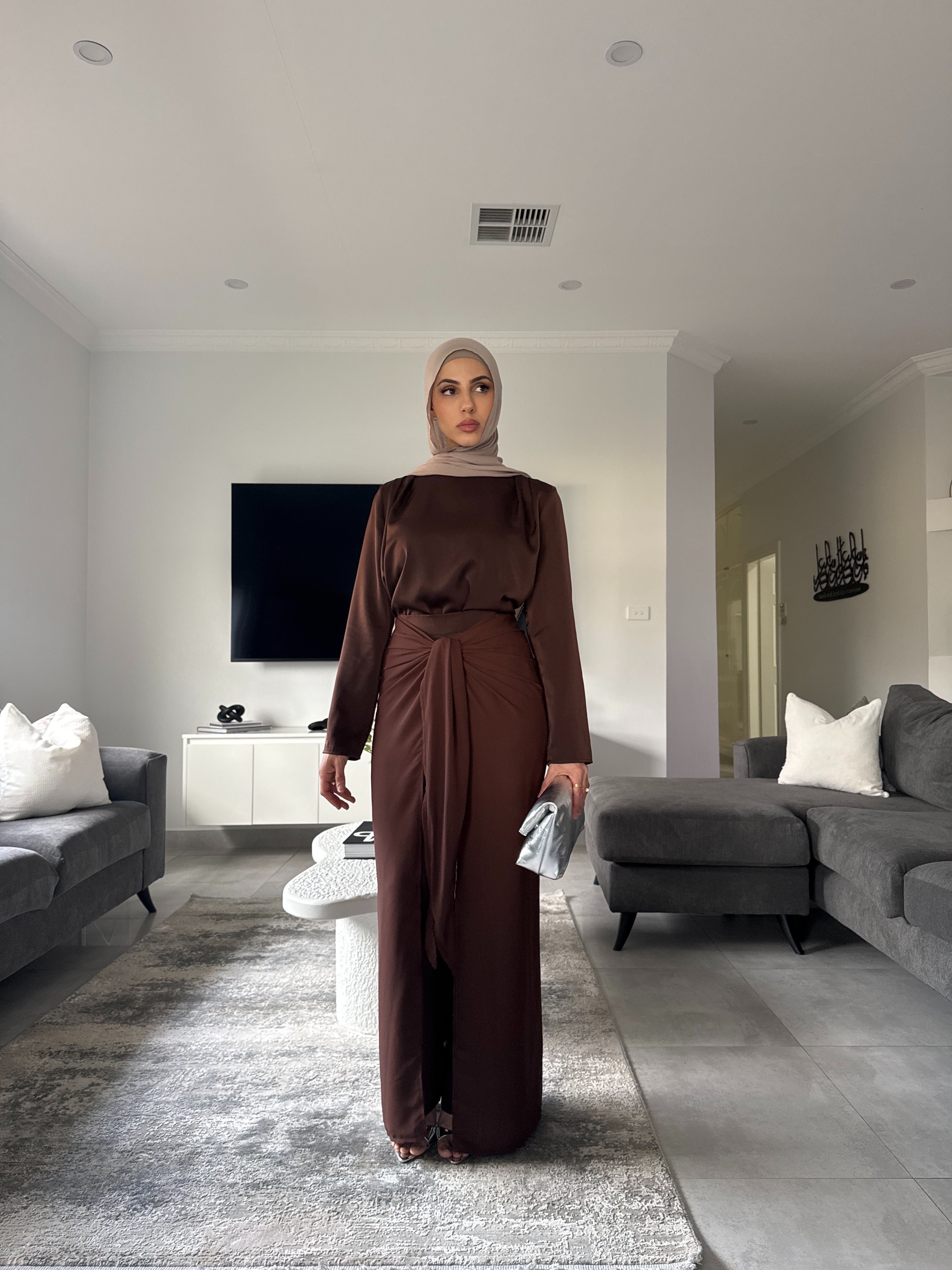 Sakina 3 piece satin set