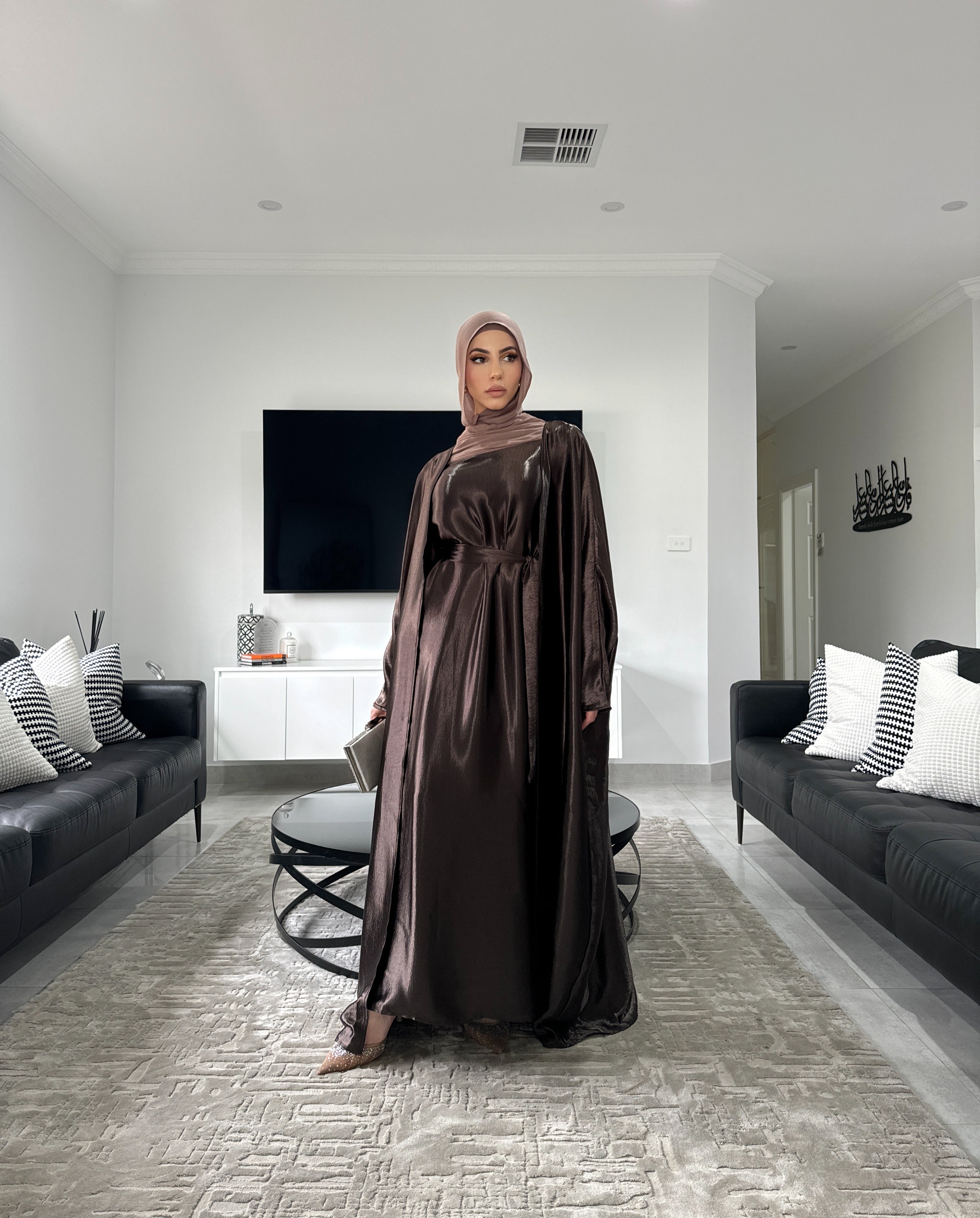 Shimmer kaftan abaya set