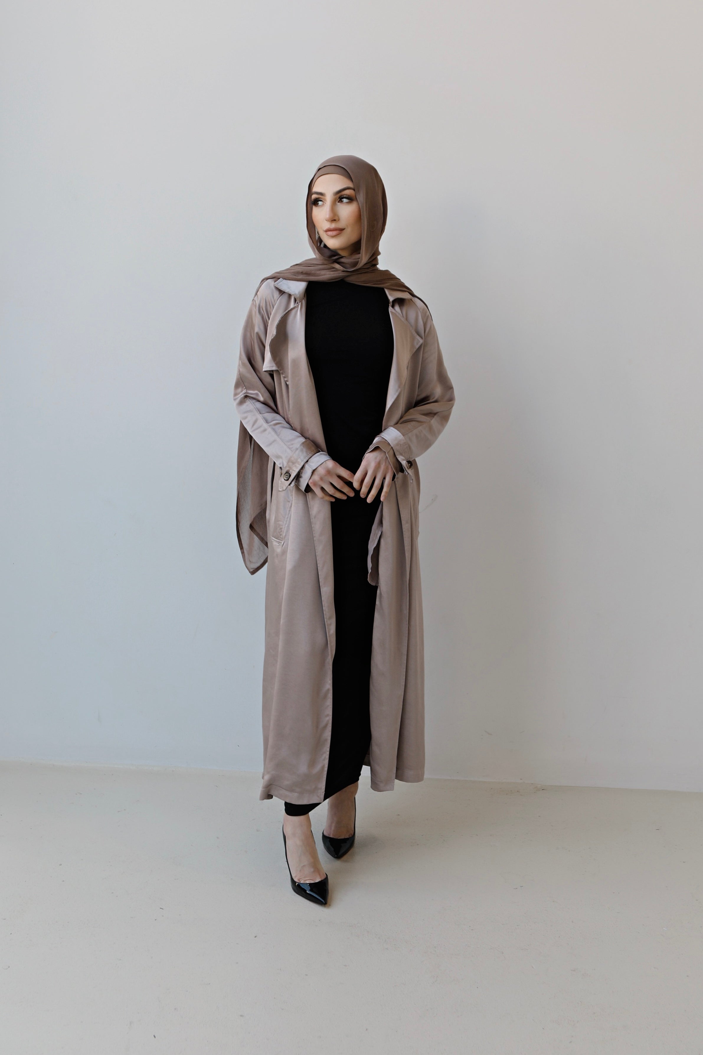 Hage Satin trench coat