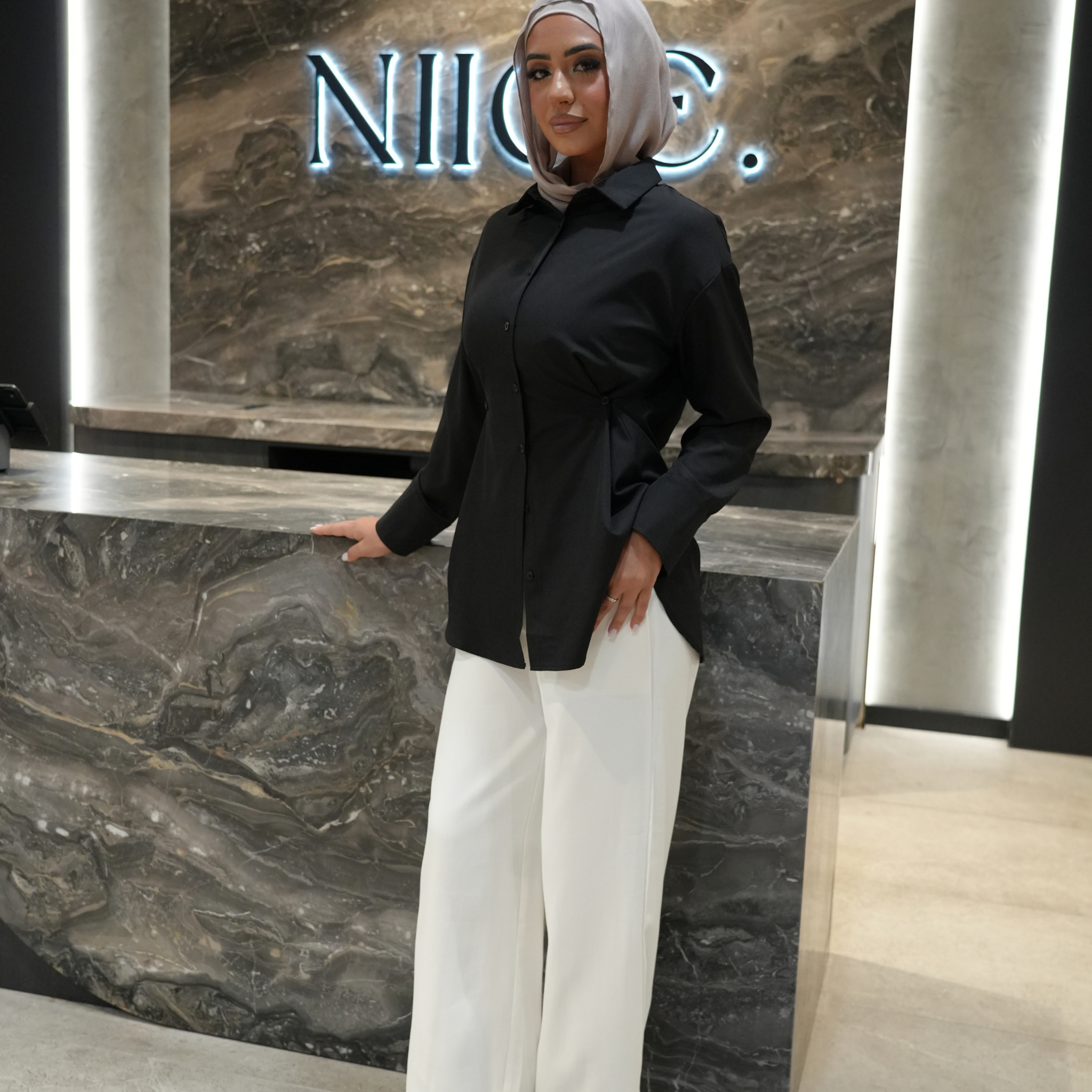 Elle button up shirt