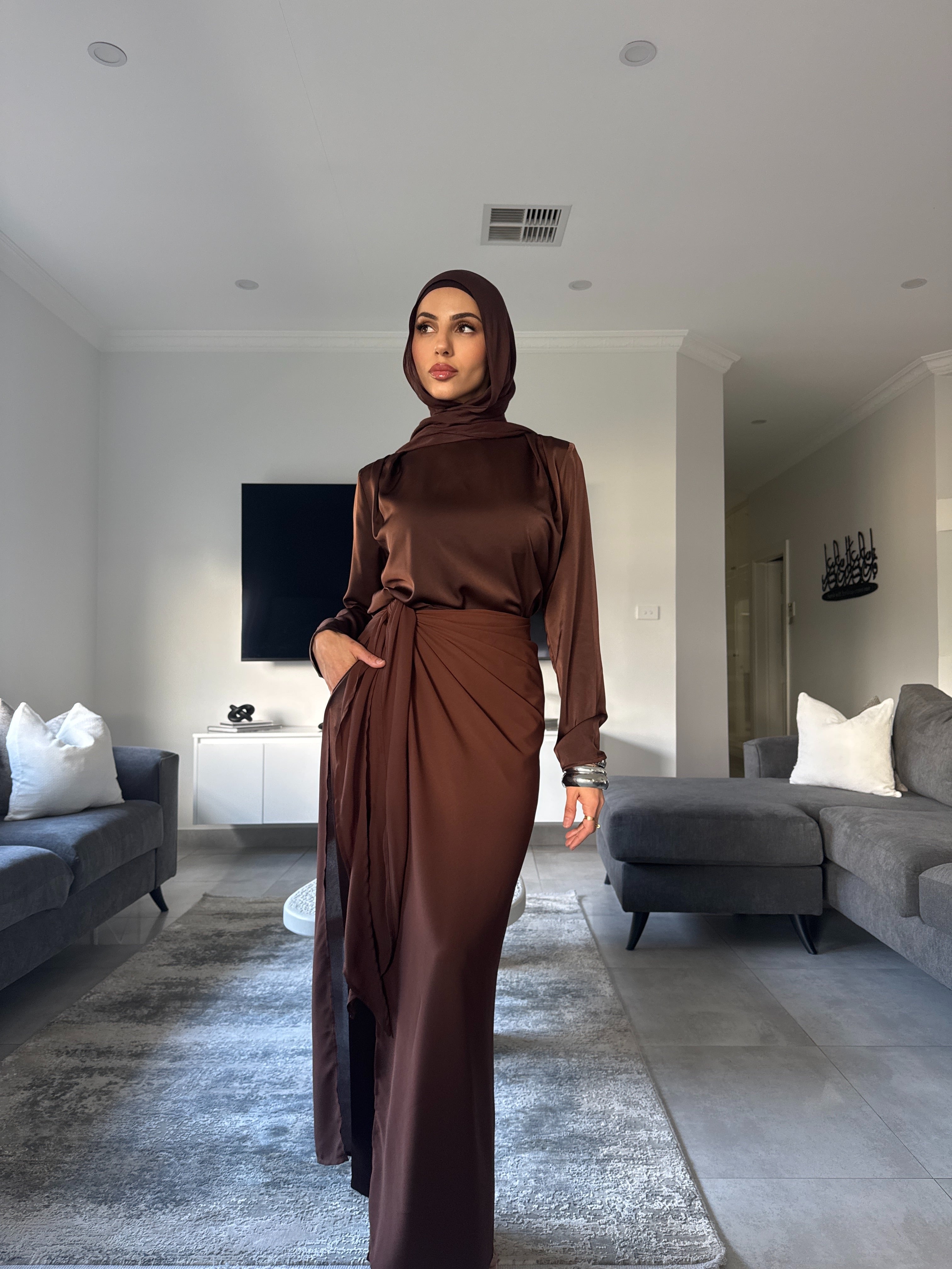 Sakina 3 piece satin set