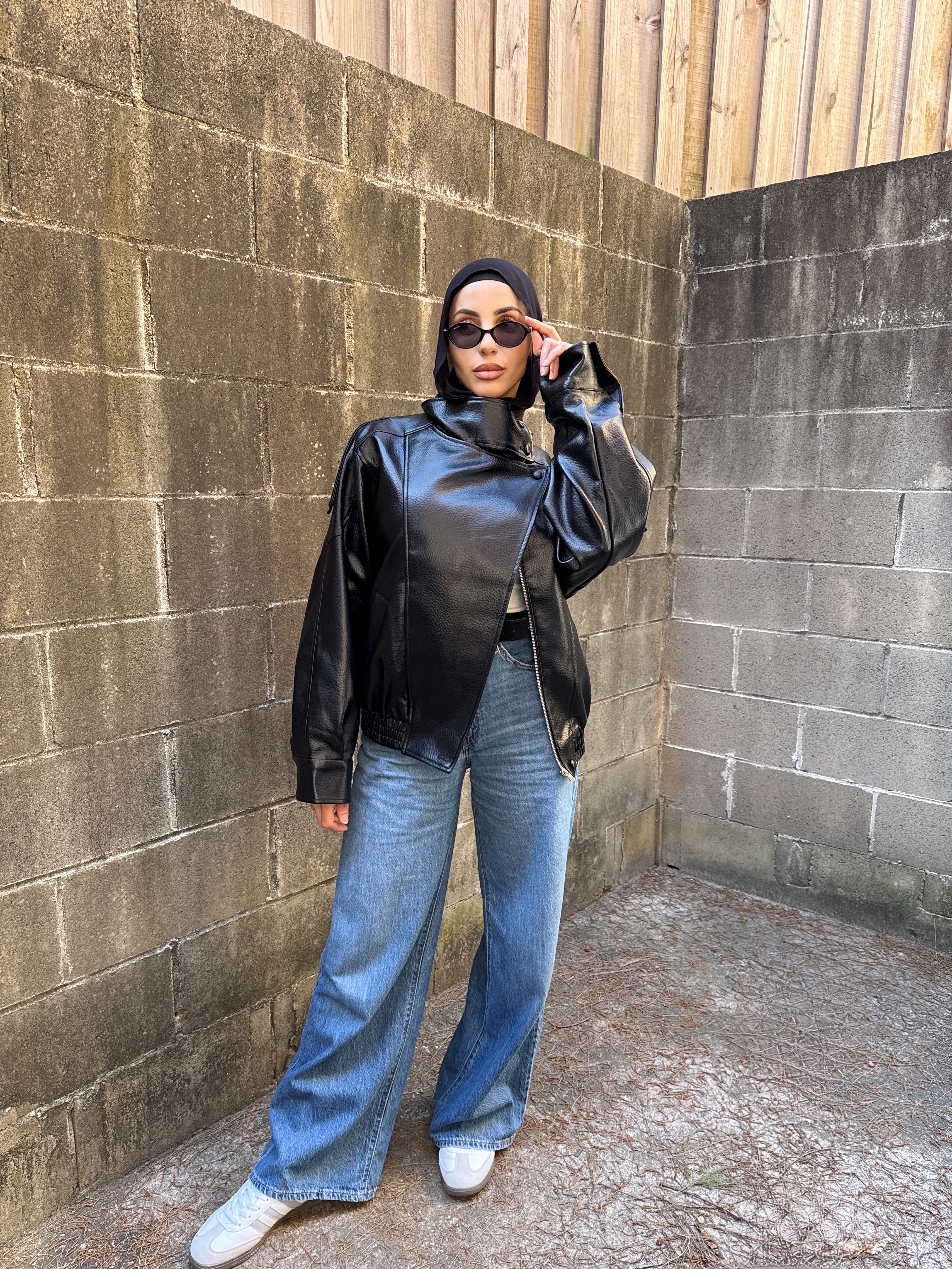 Leather Bomber Jacket