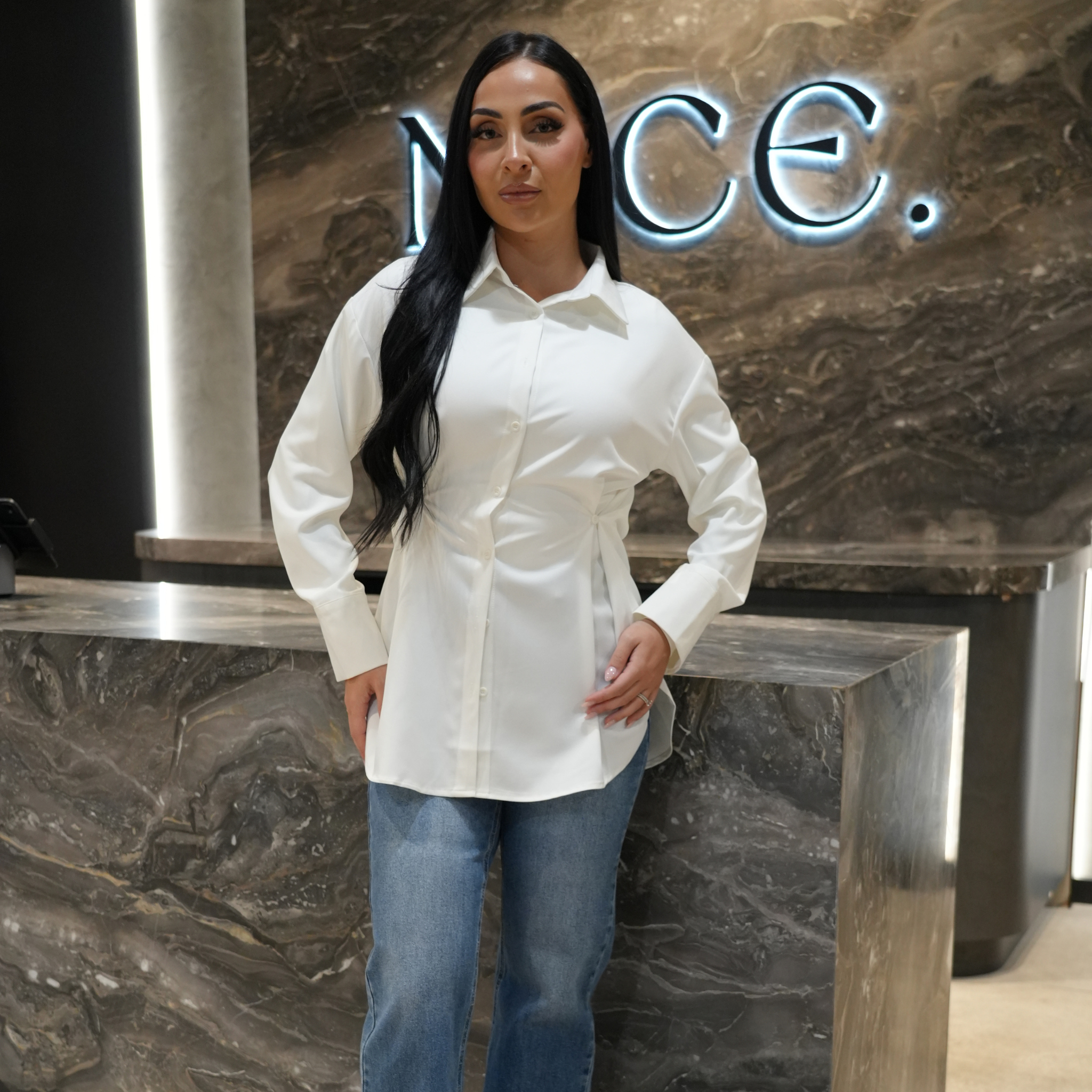 Elle button up shirt