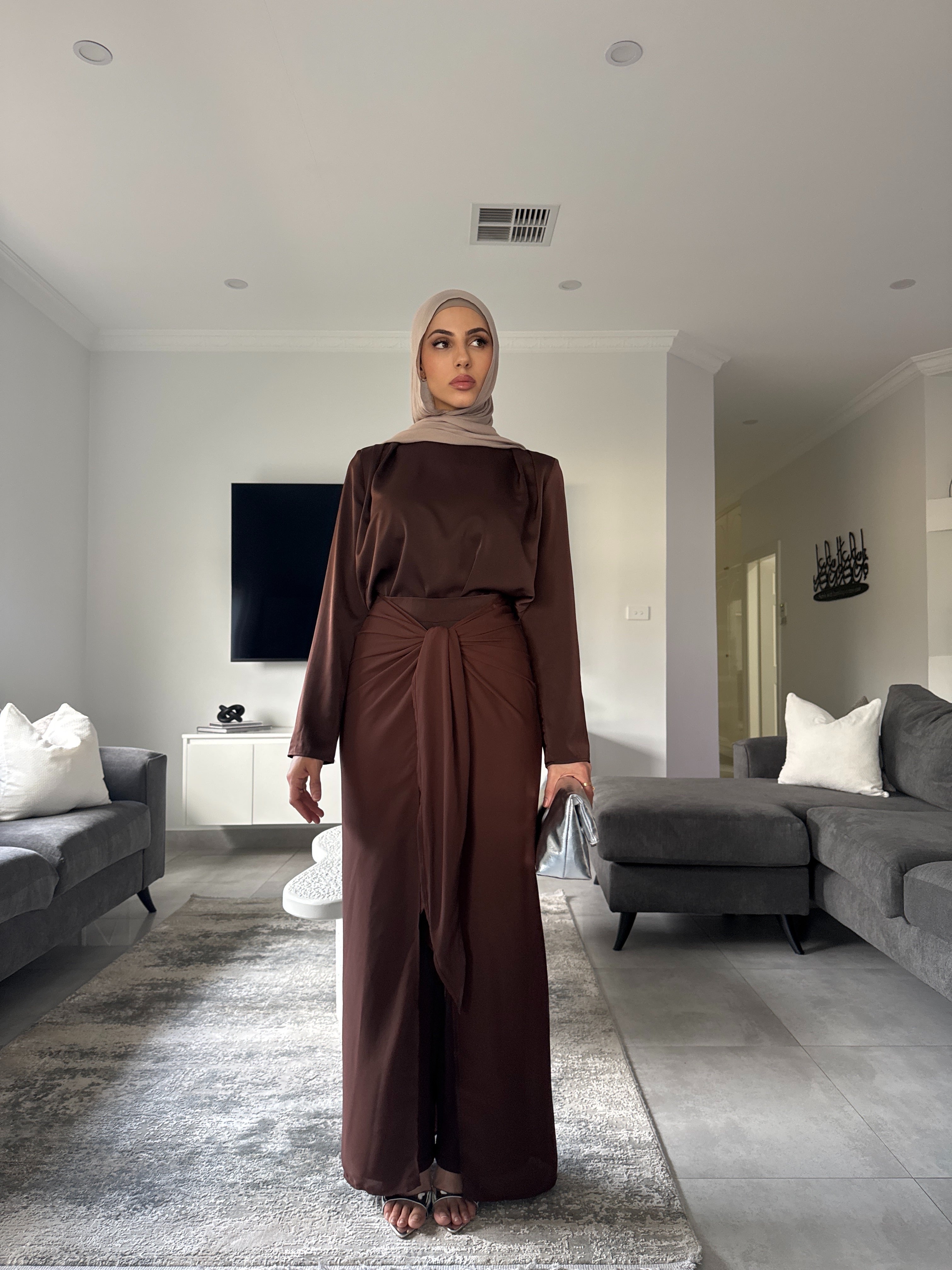 Sakina 3 piece satin set