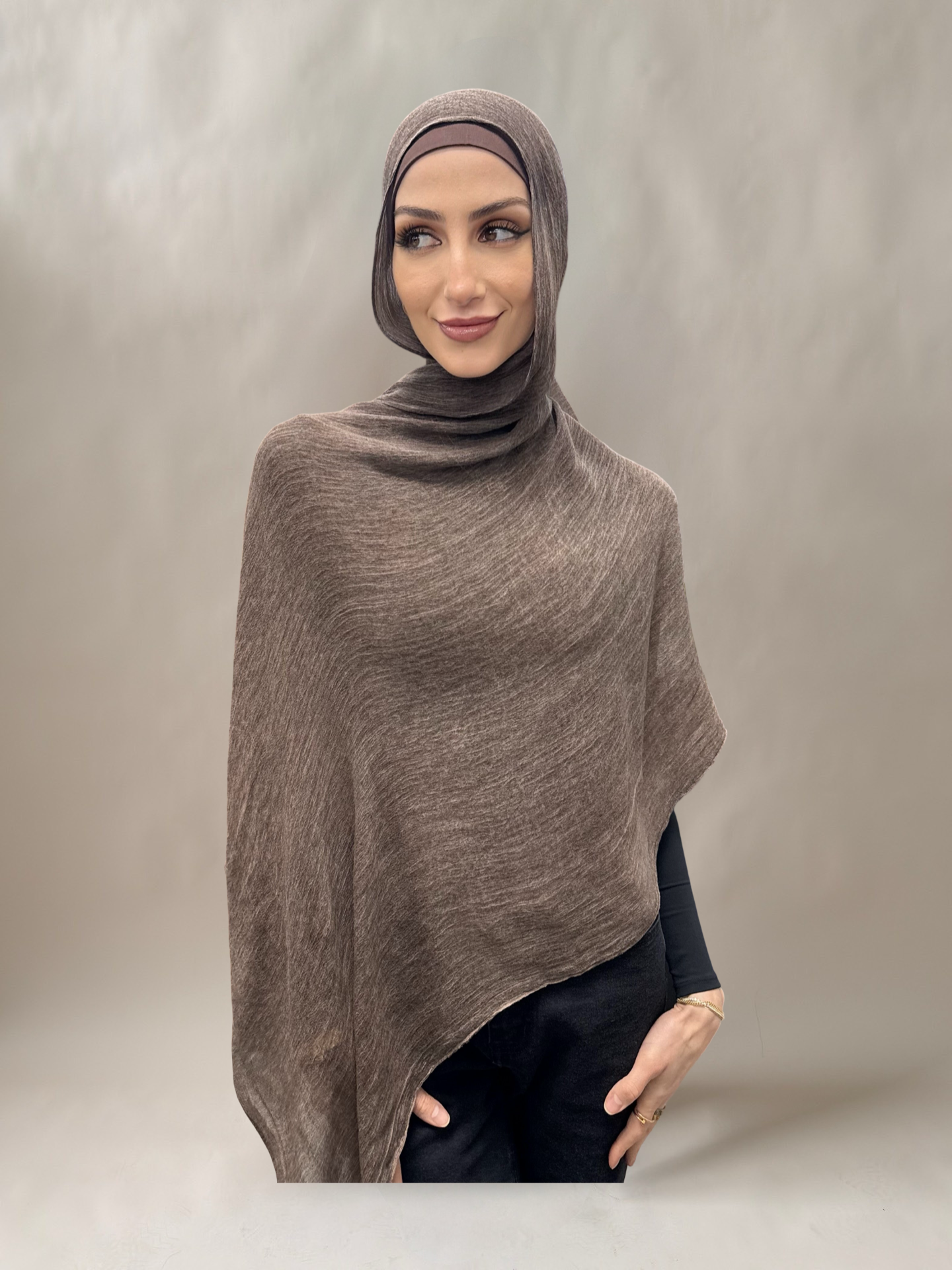 Crinkle Hijab # 42 Dark chestnut