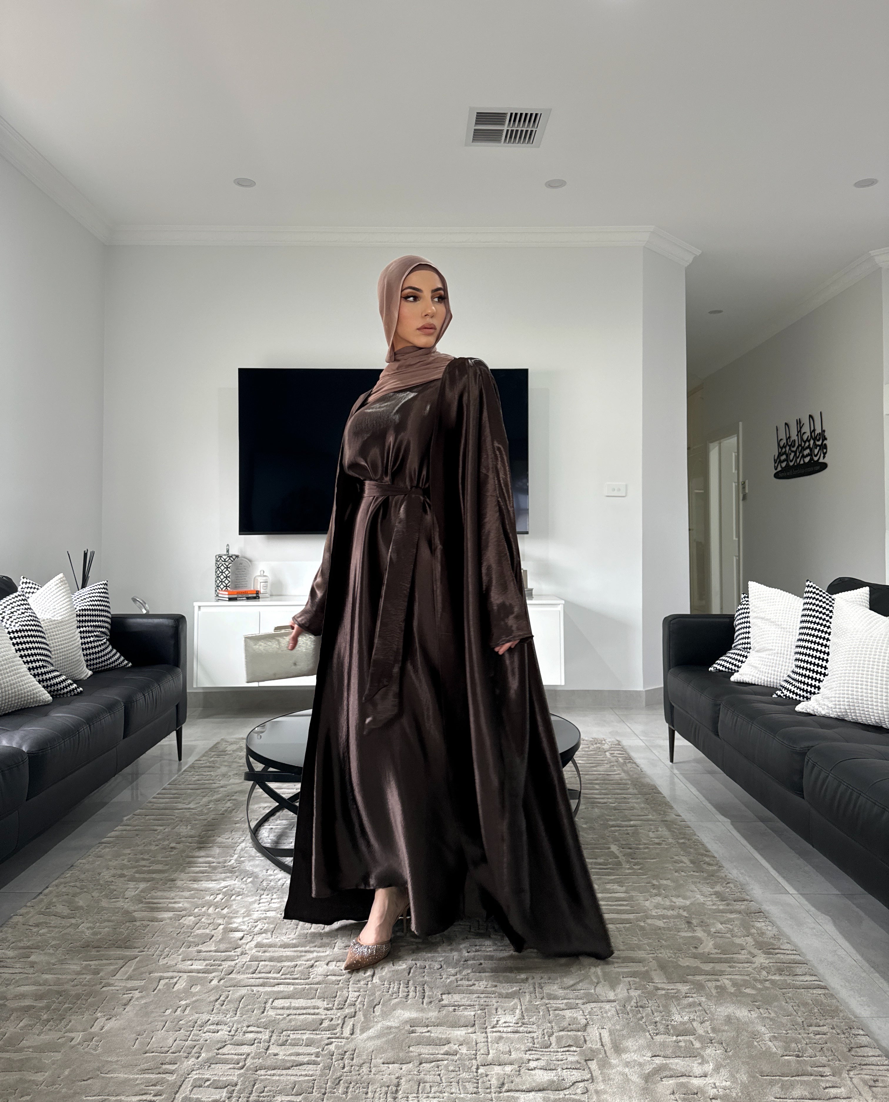 Shimmer kaftan abaya set