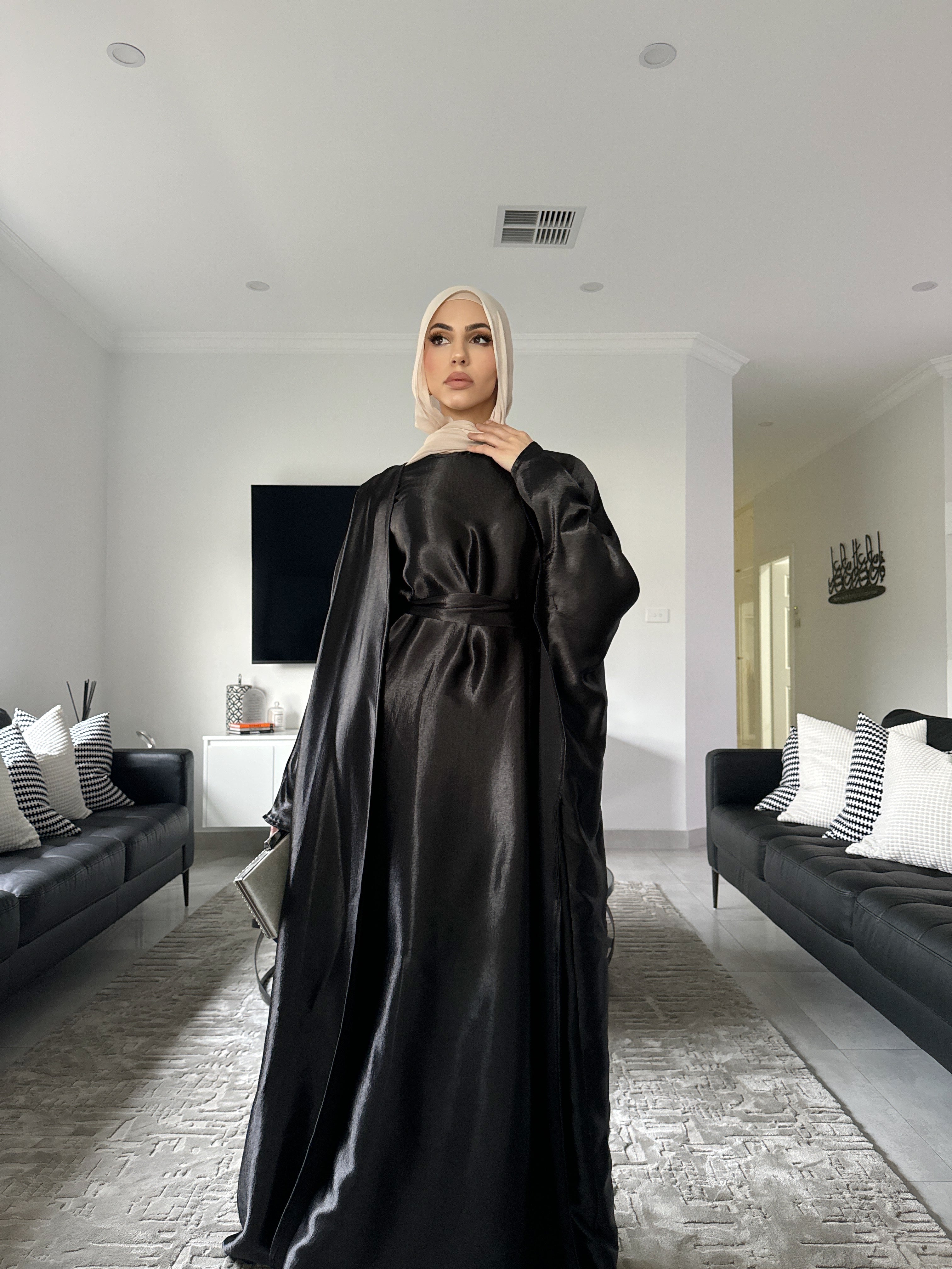 Shimmer kaftan abaya set