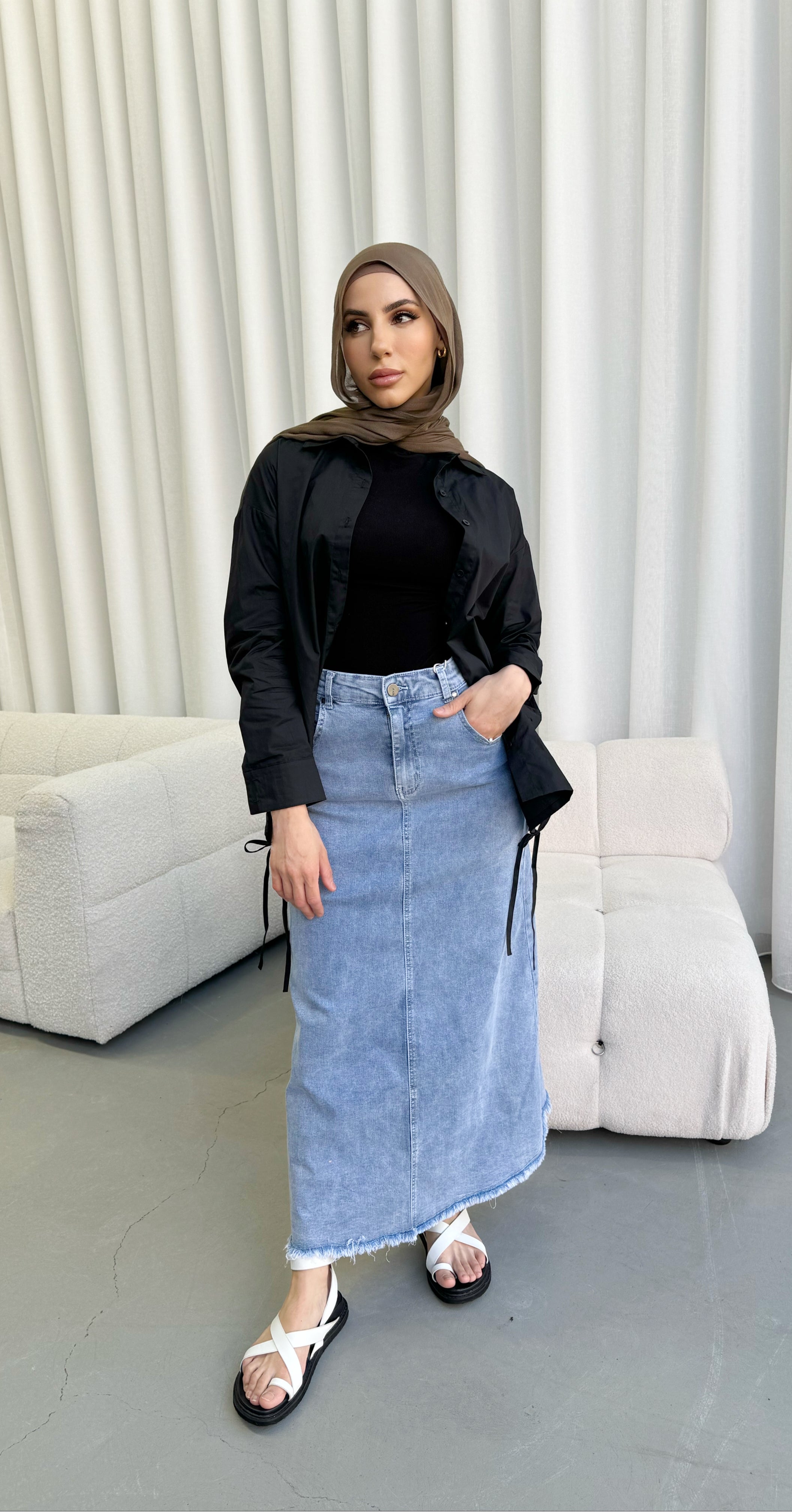 Aqsa Denim Skirt