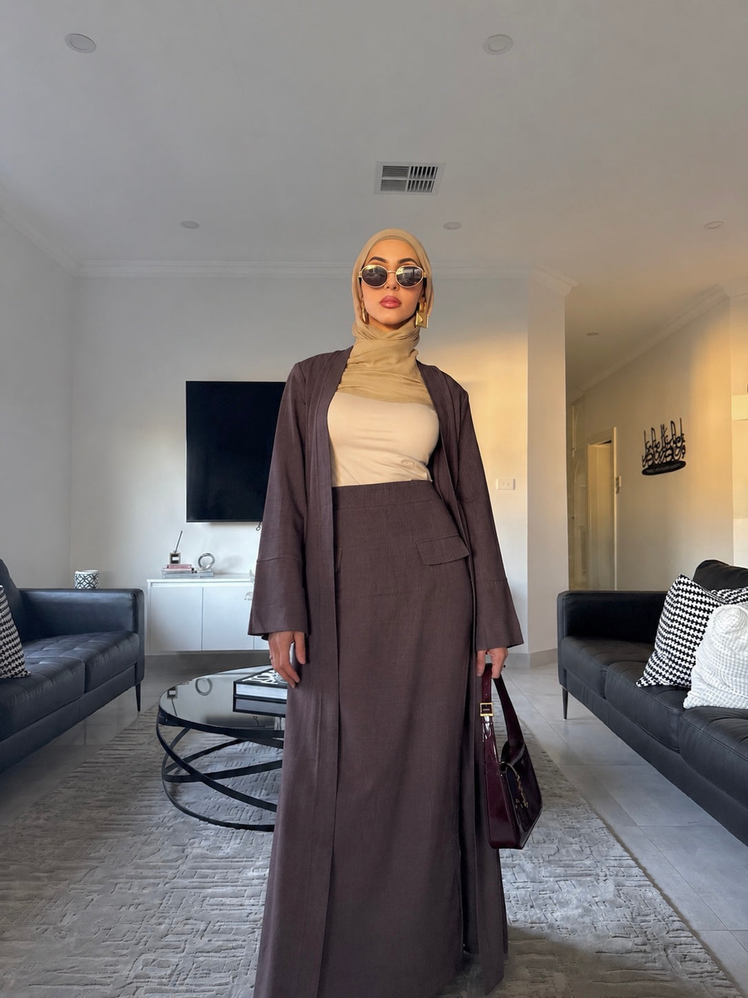 Tasmia Cape and Skirt set