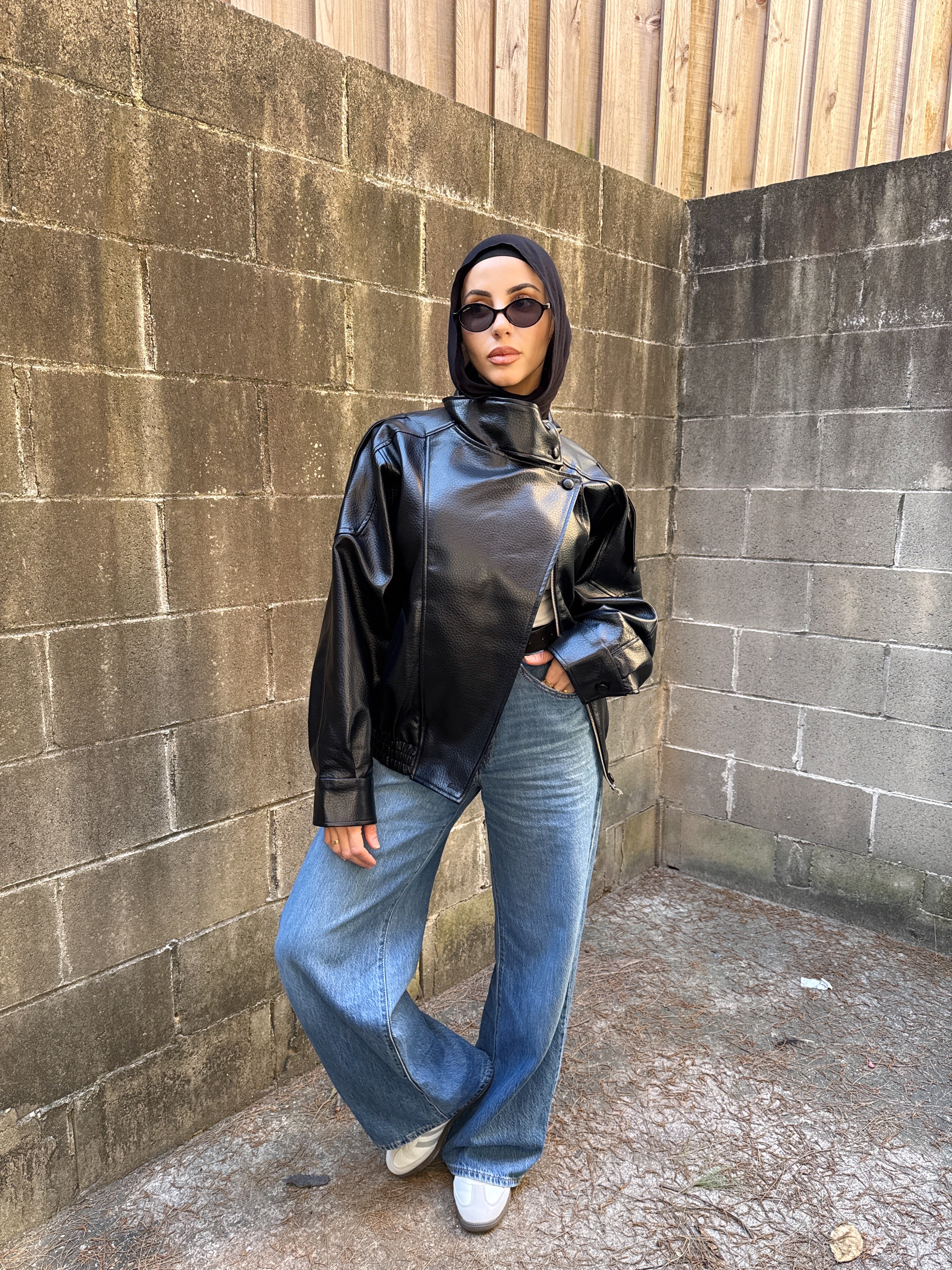 Leather Bomber Jacket