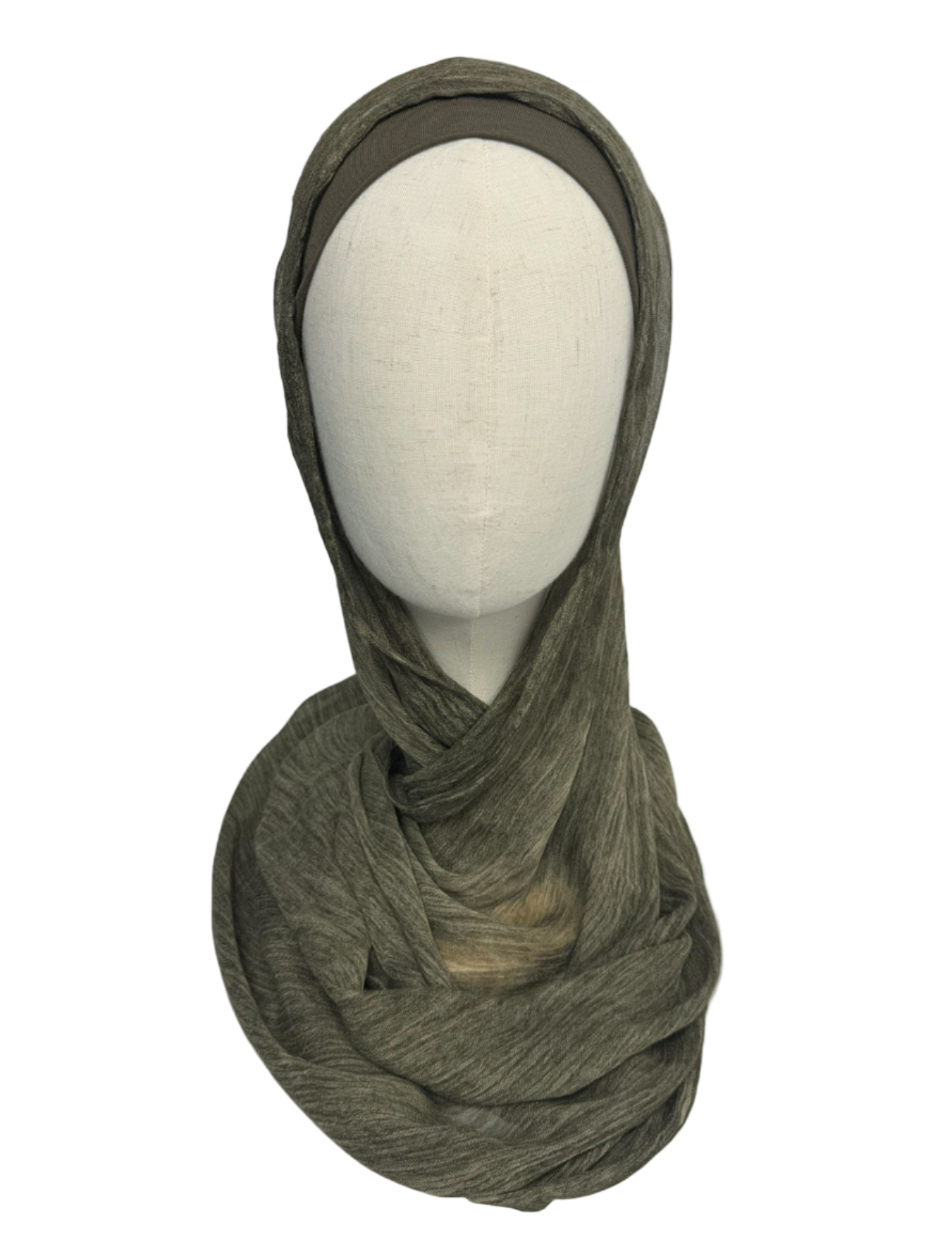 Crinkled hijab # 77 forest green