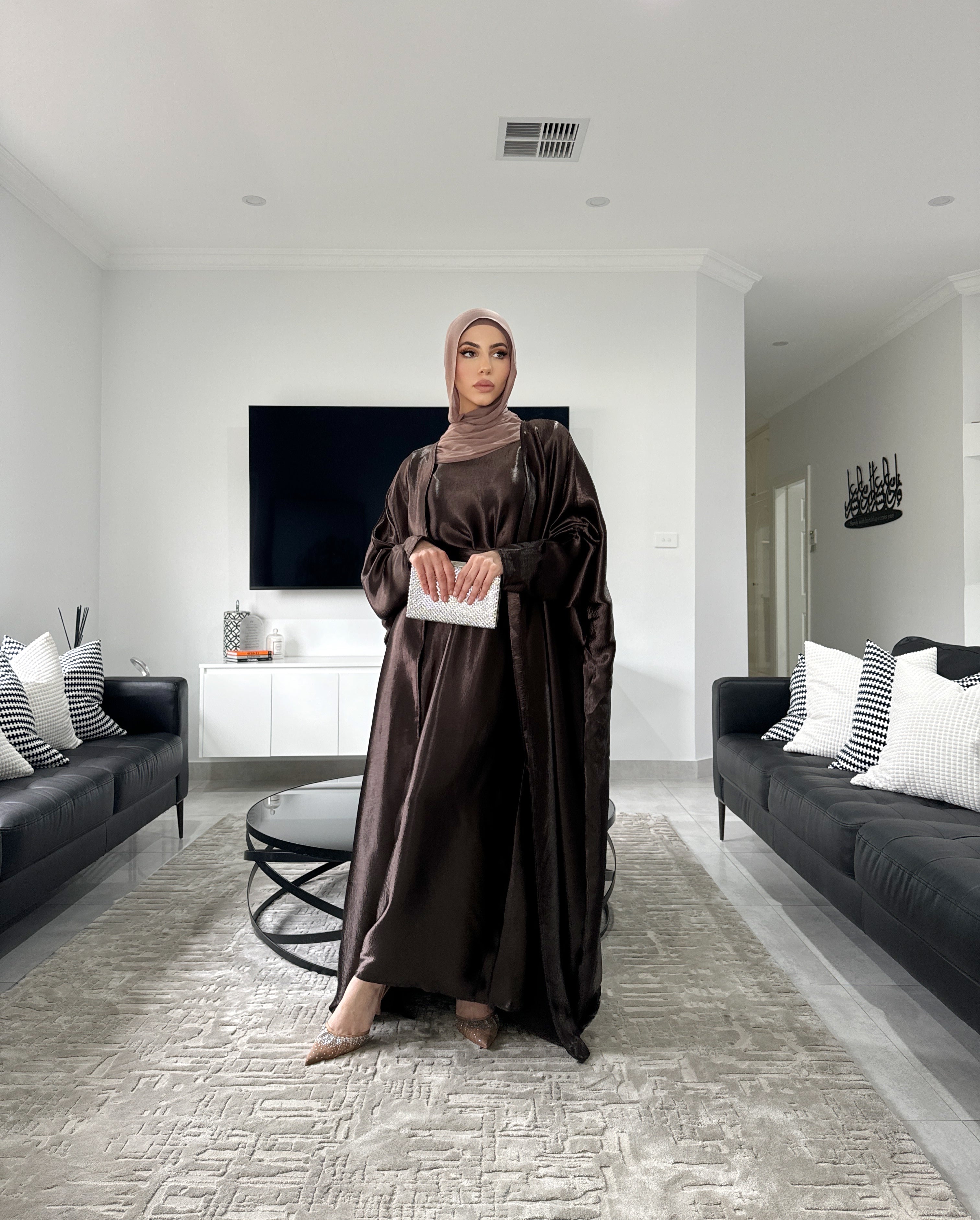 Shimmer kaftan abaya set