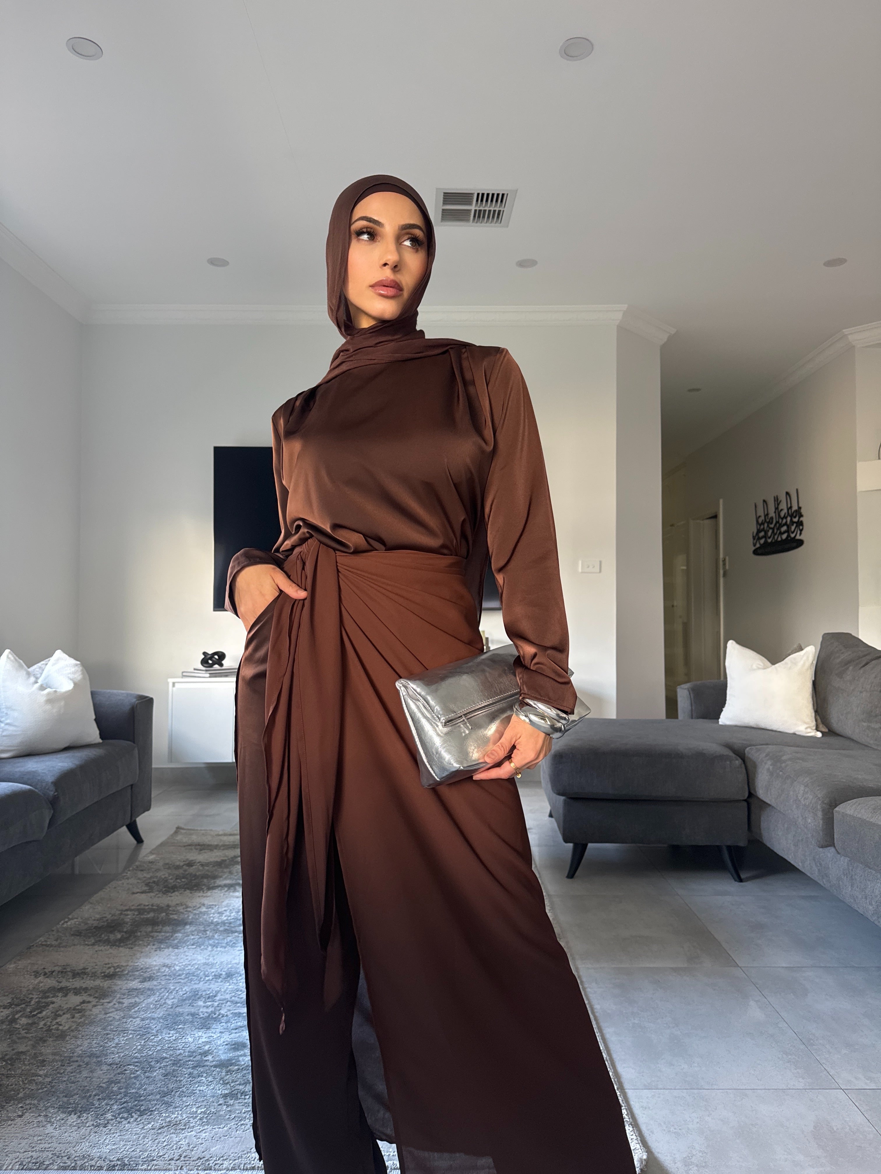 Sakina 3 piece satin set
