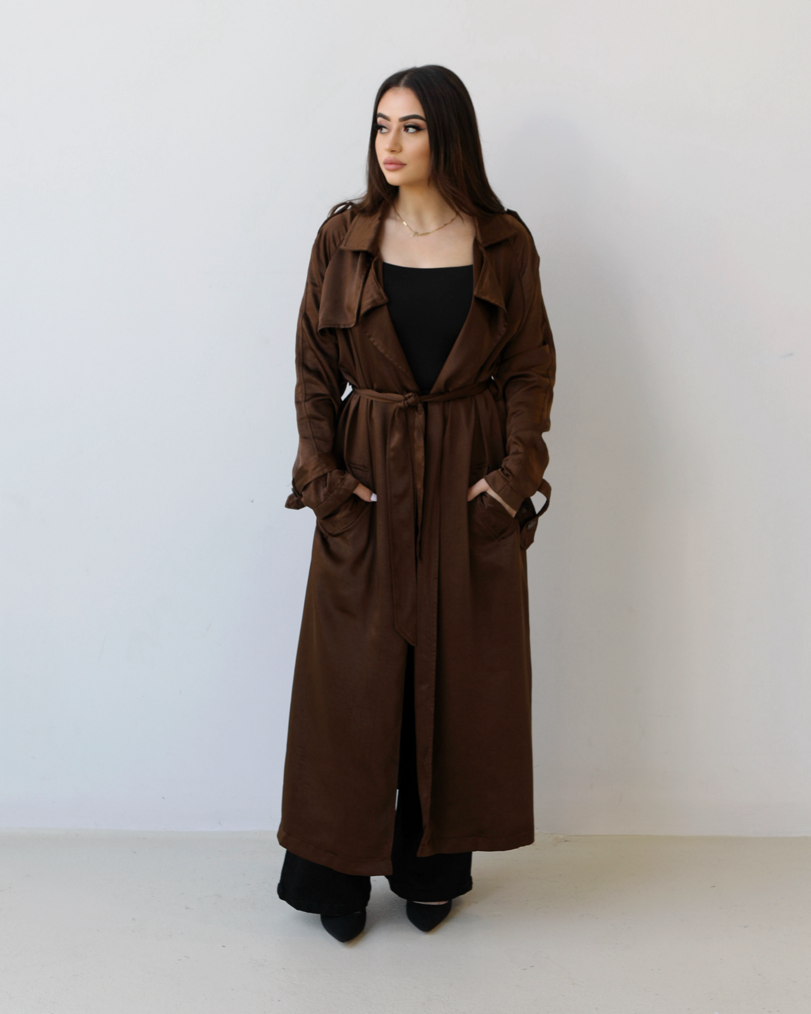 Hage Satin trench coat