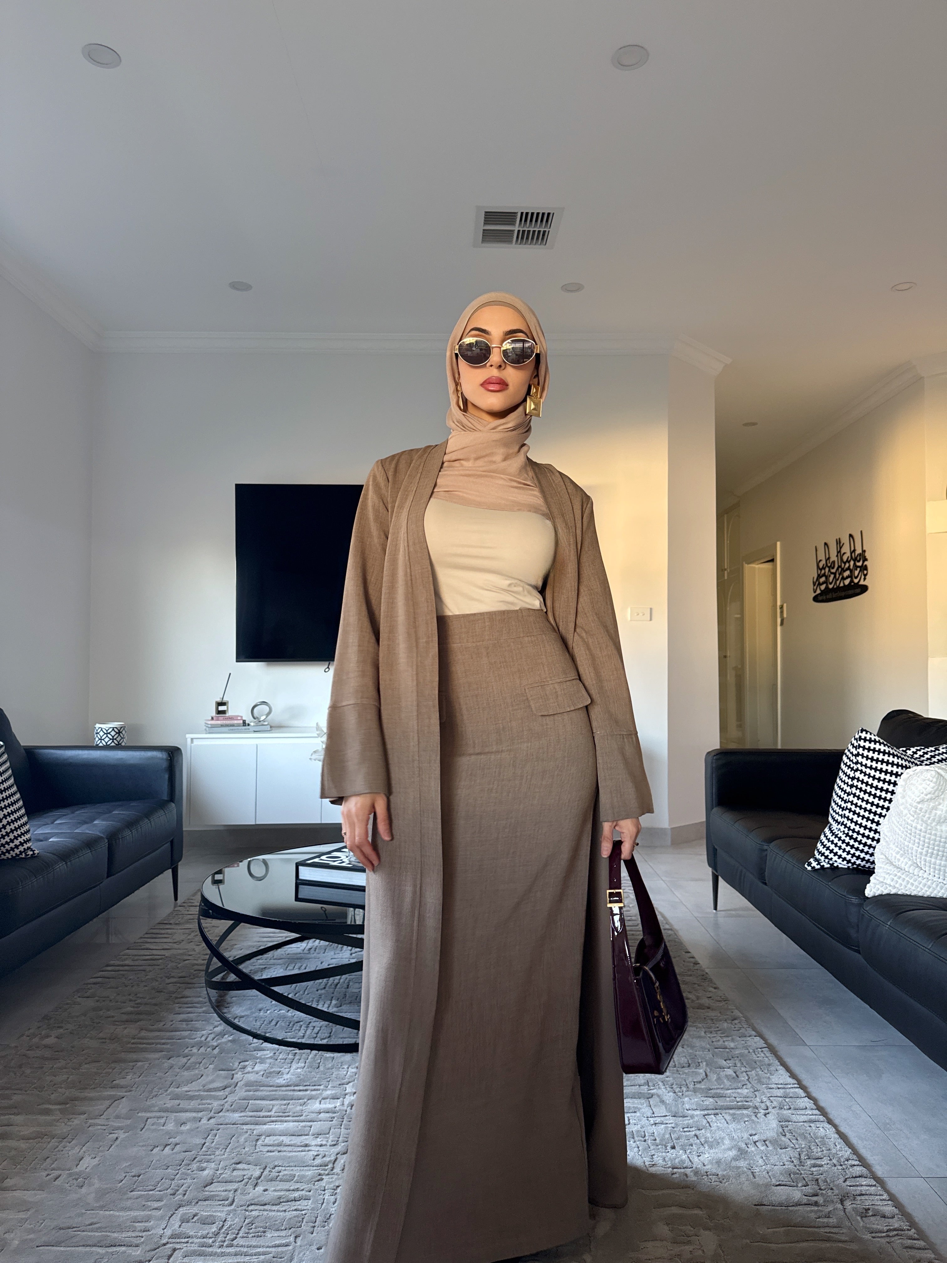 Tasmia Cape and Skirt set