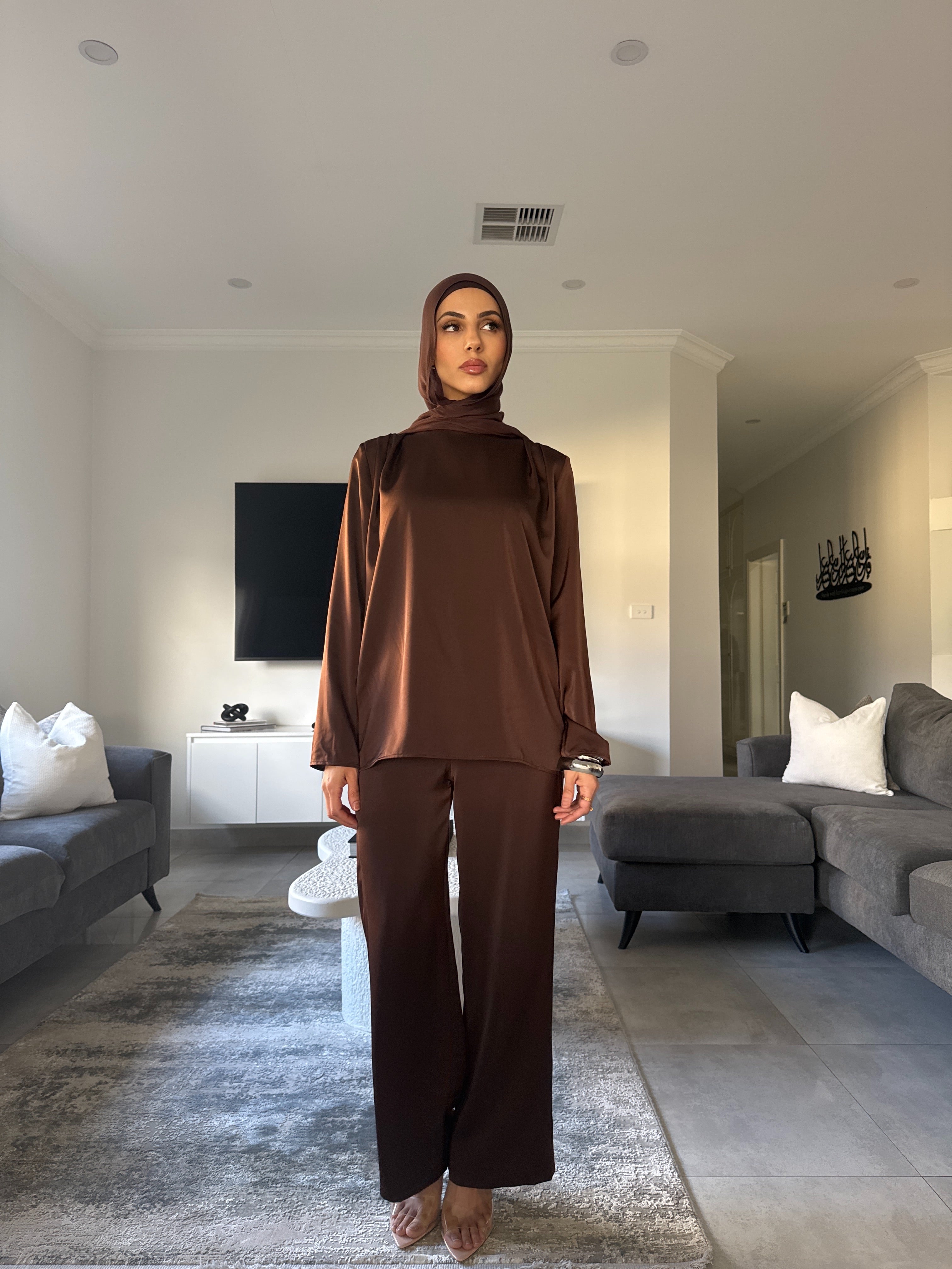 Sakina 3 piece satin set