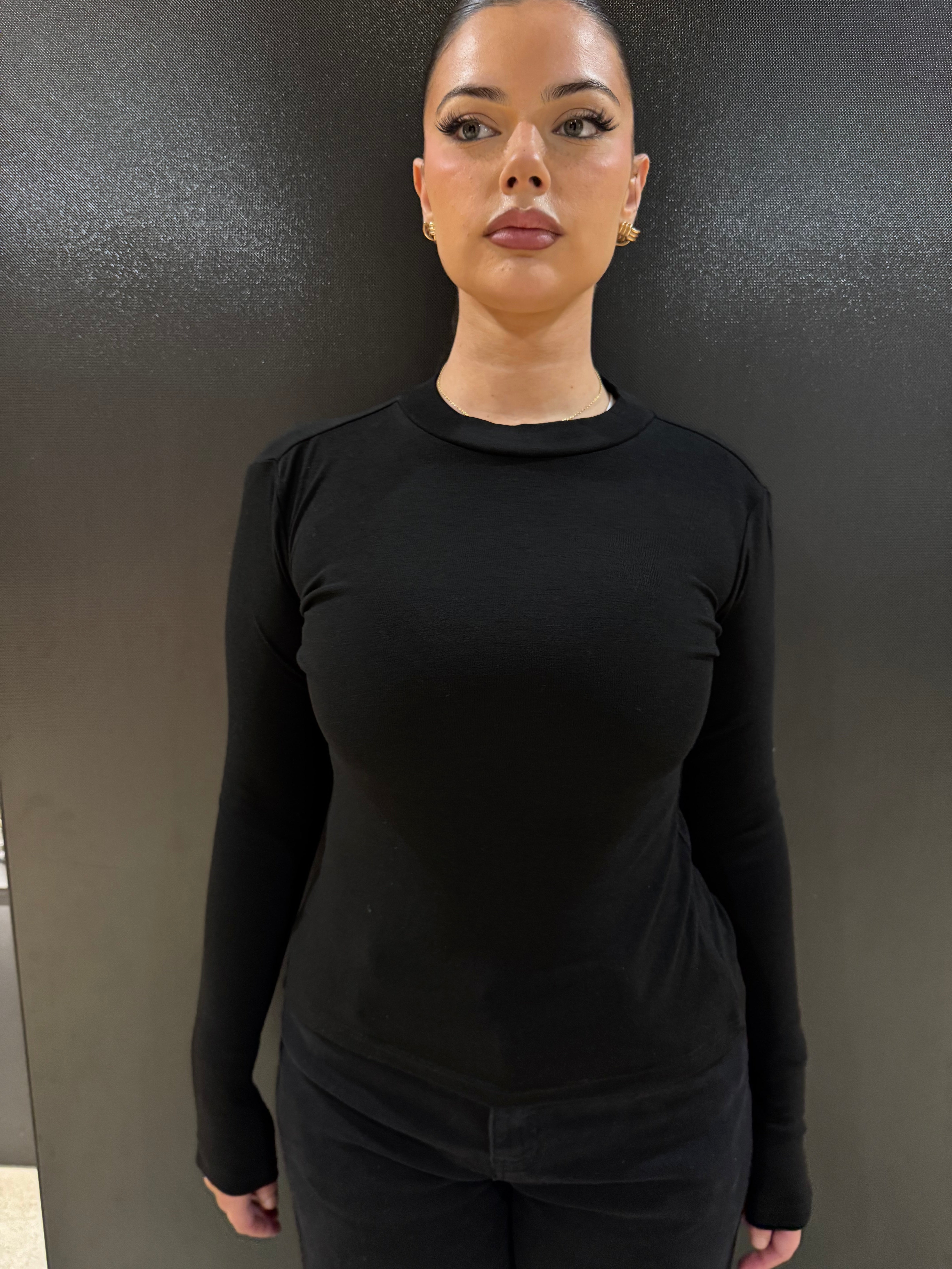 Ribbed long sleeve top