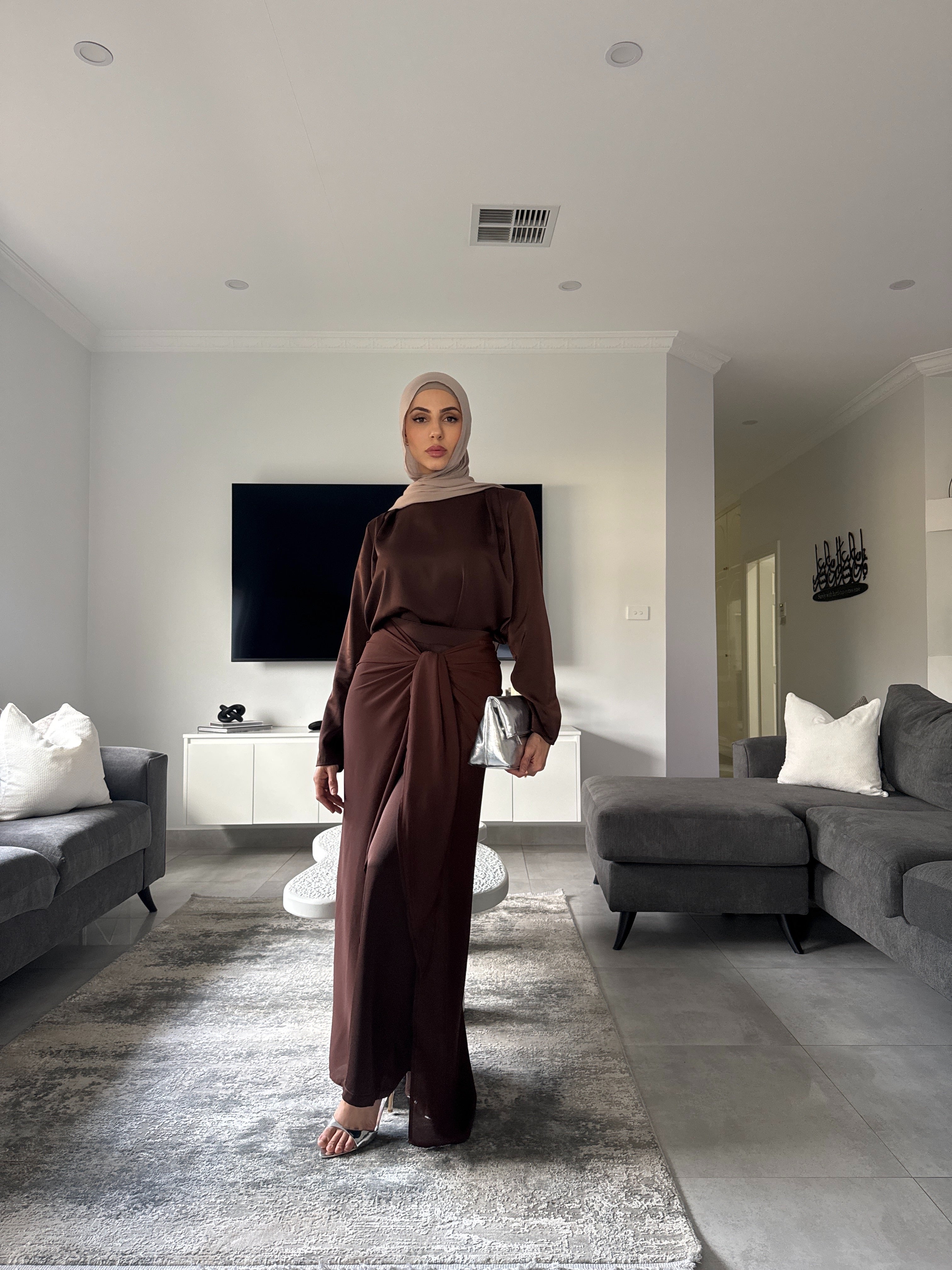 Sakina 3 piece satin set