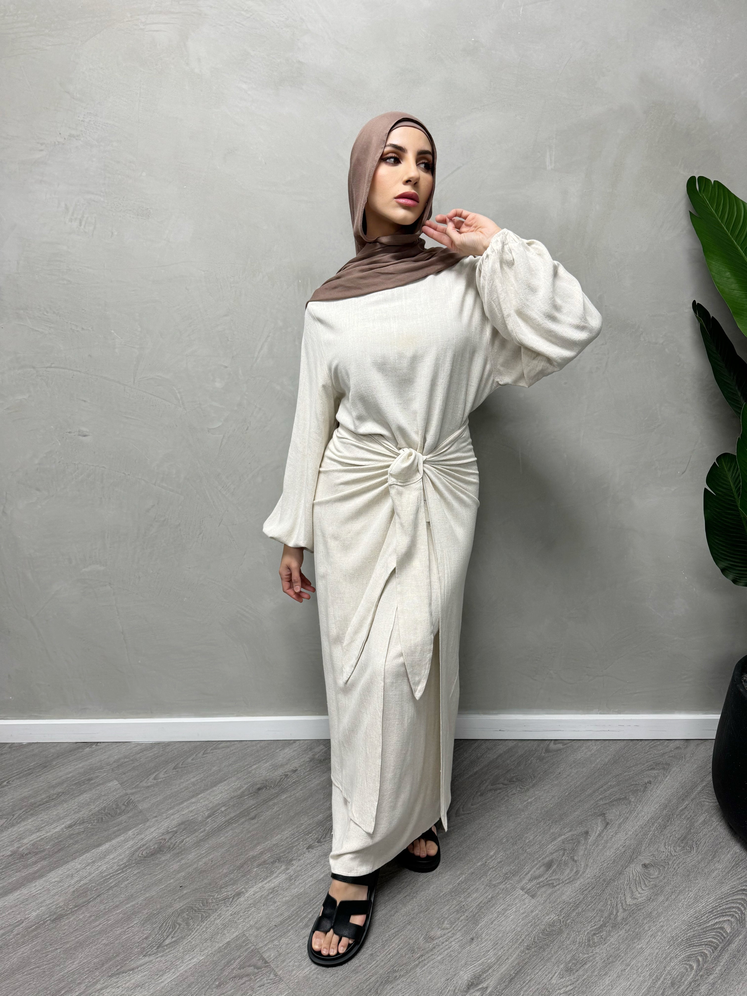 Raneem linen dress