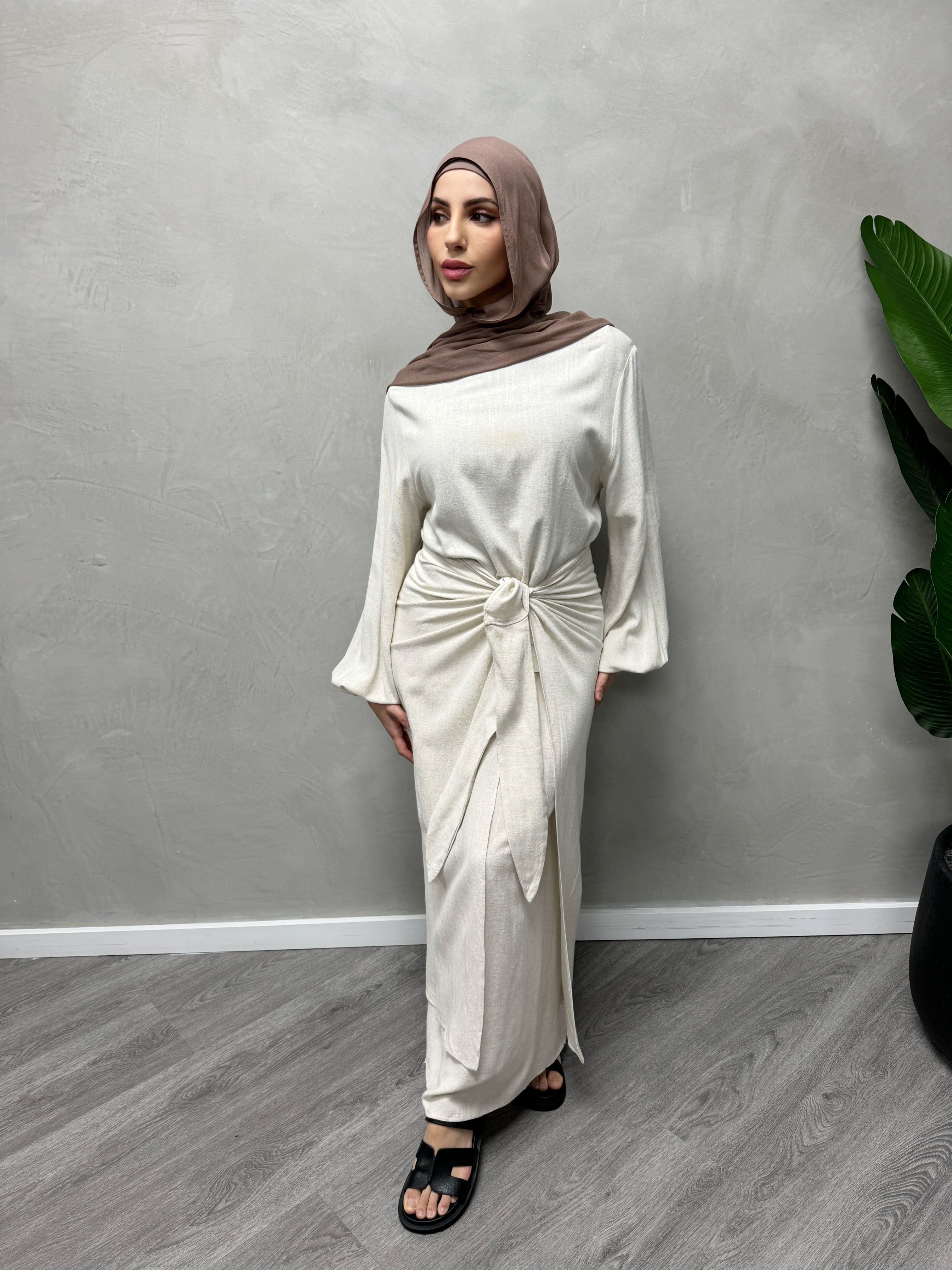 Raneem linen dress