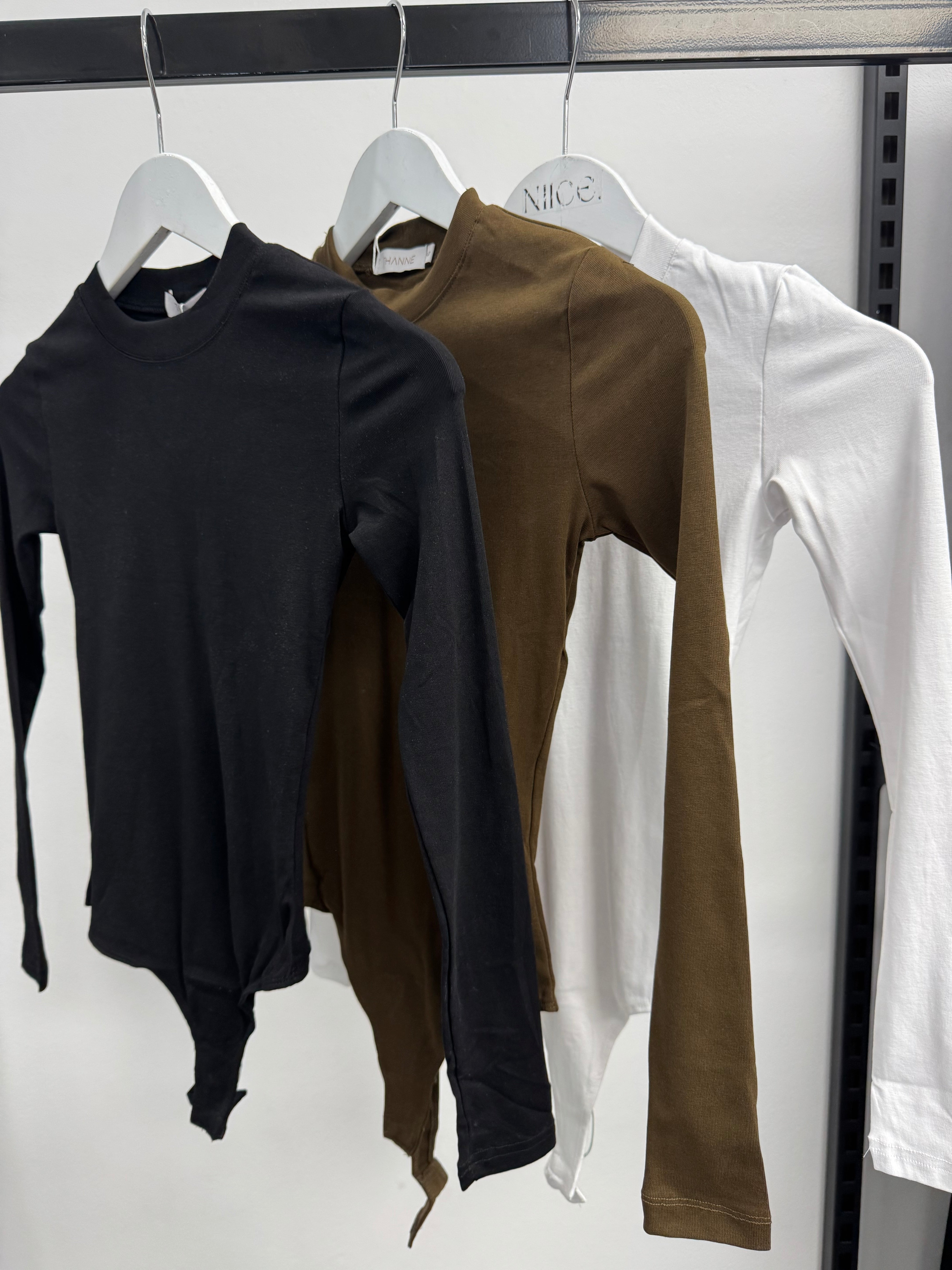 High neck cotton body suits