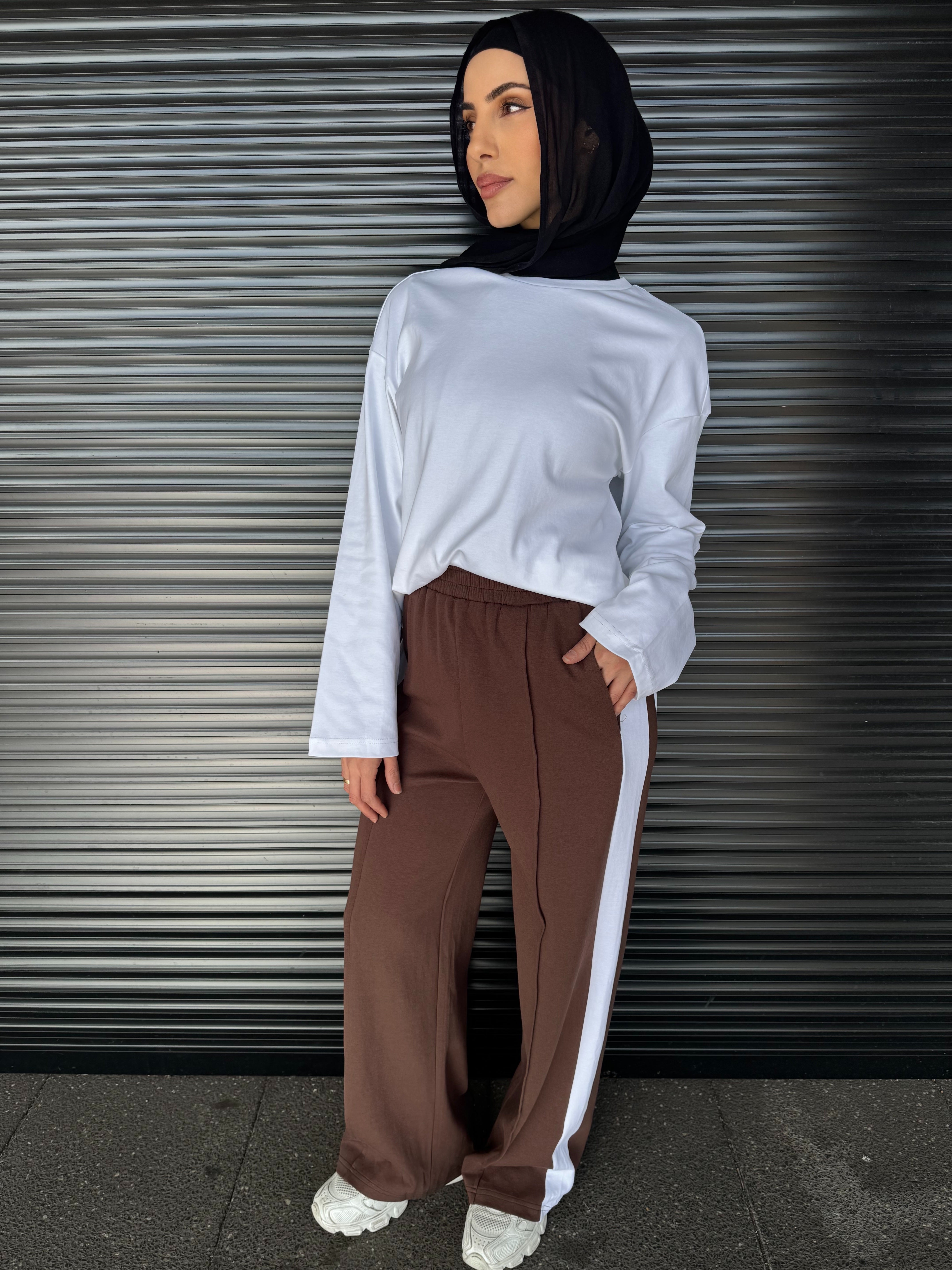 Sport Panelled Wide Leg Pants