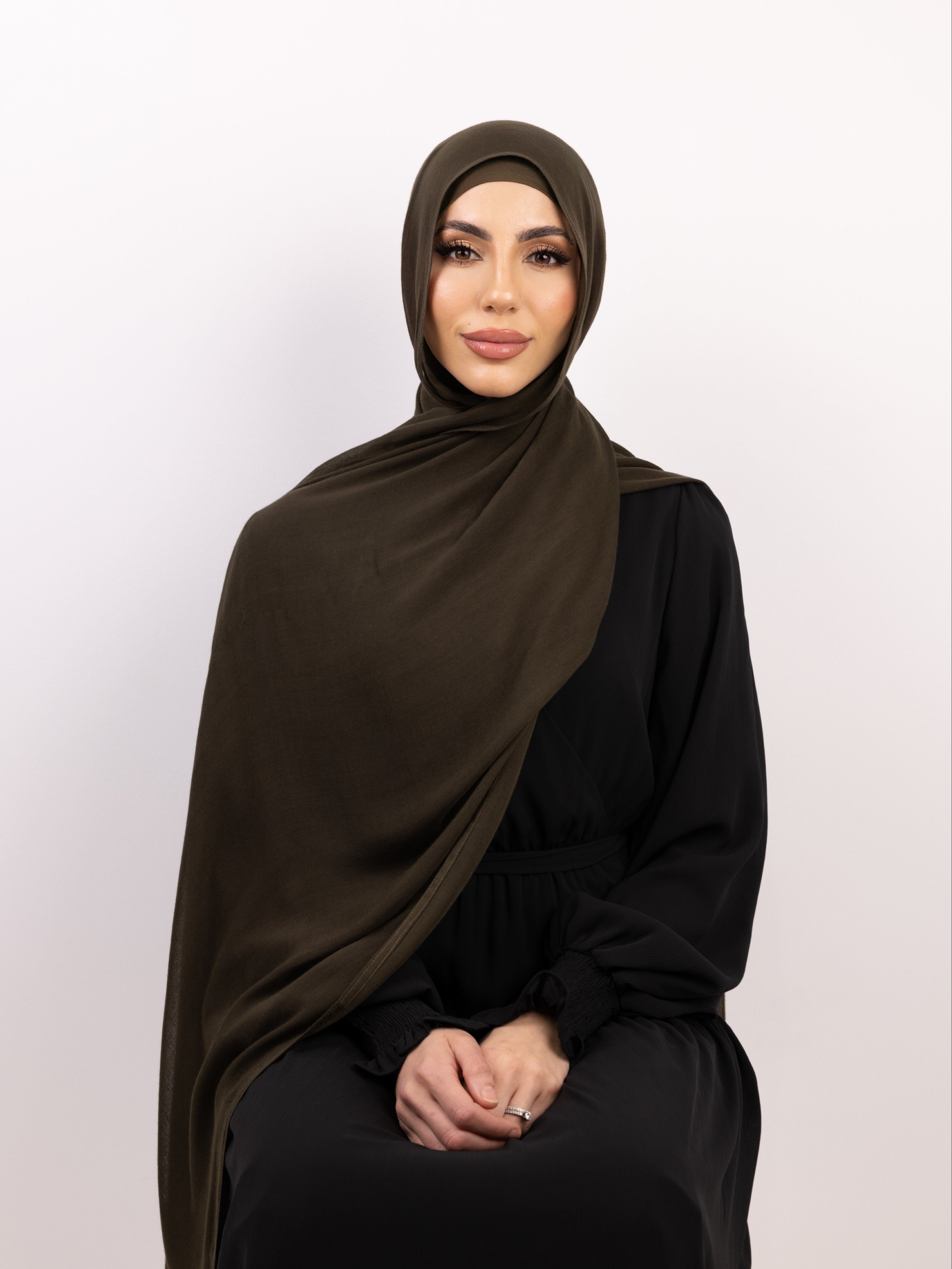 Jamila Cotton Shawl Khaki