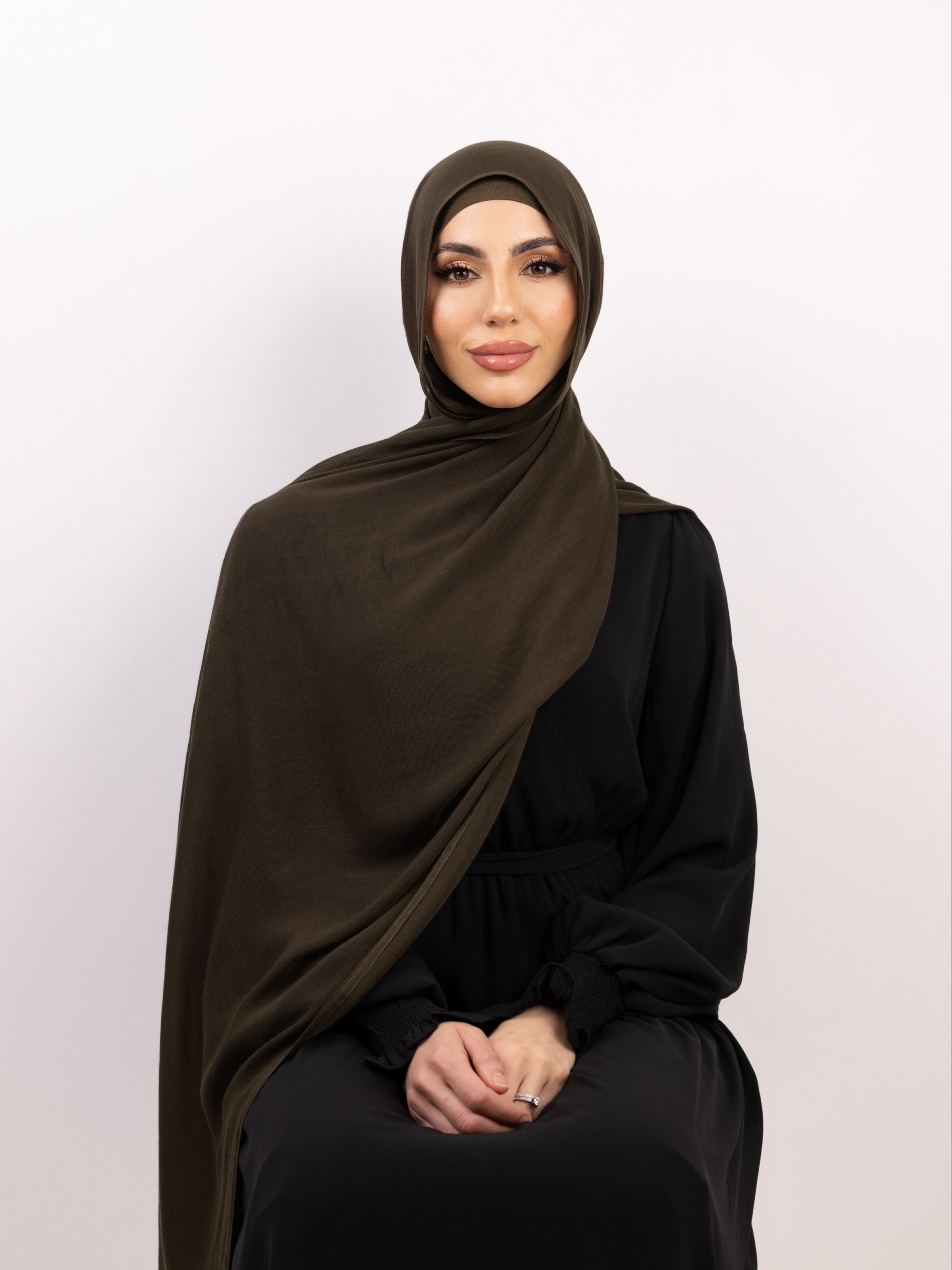 Jamila Cotton Shawl Khaki