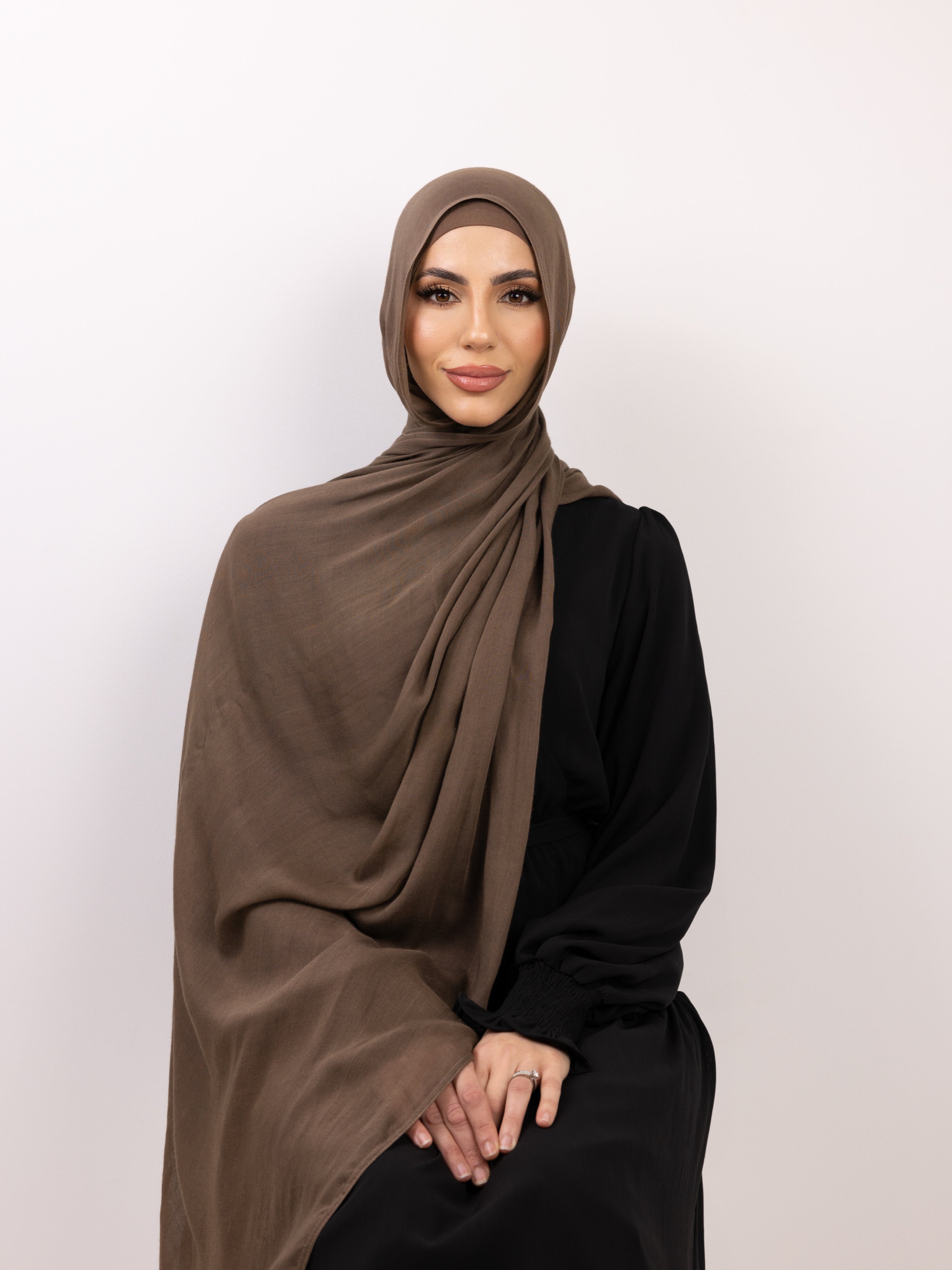 Jamila Cotton Shawl Coffee