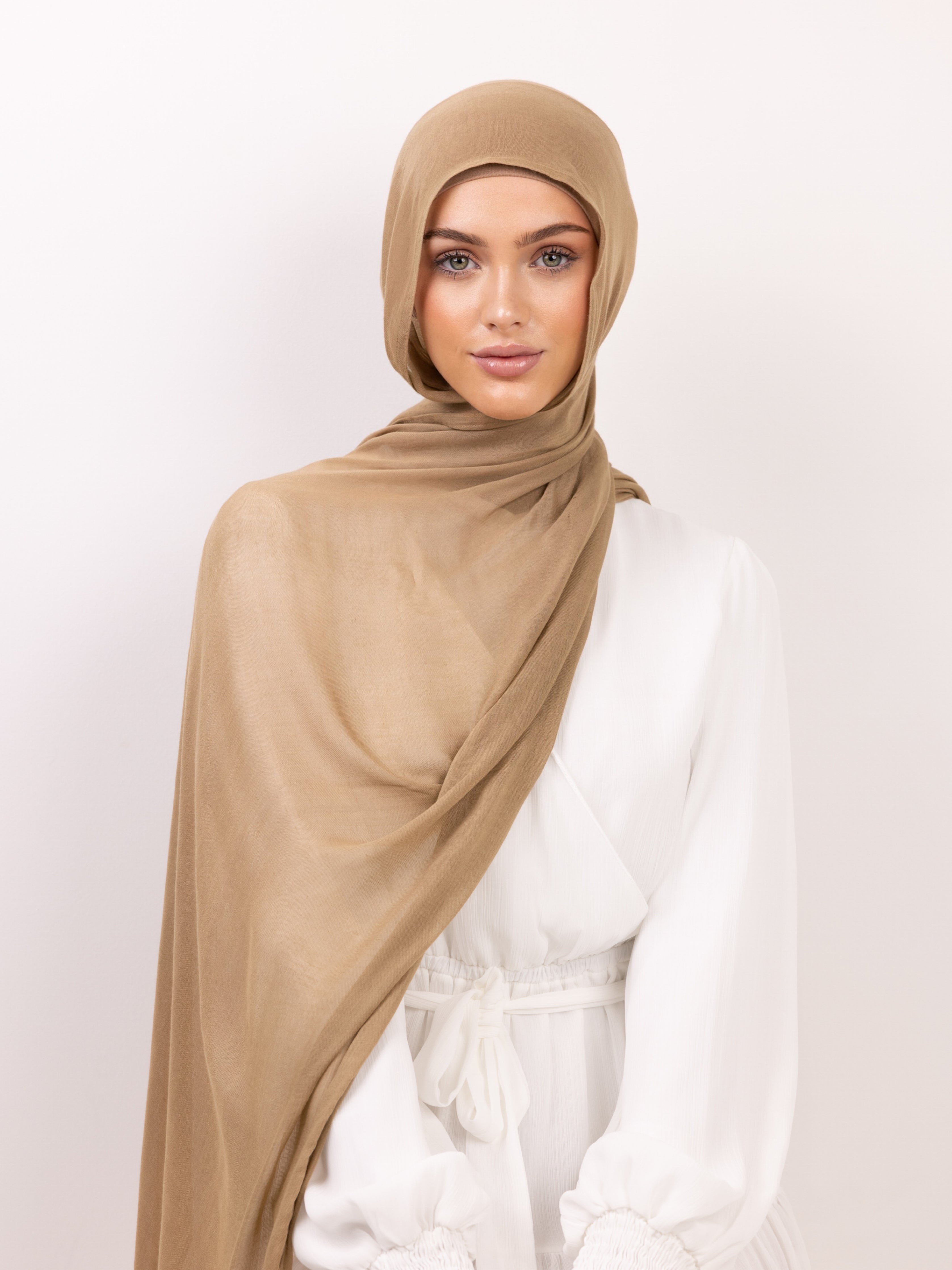 Jamila Cotton Shawl Light Camel