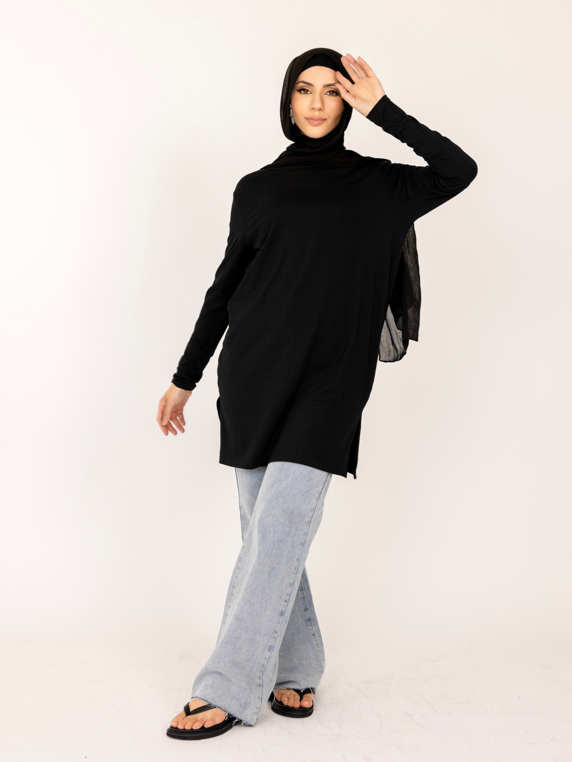 Basic Cotton Longline Top